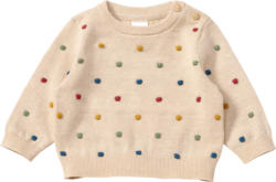 ALANA Pullover mit Noppen-Muster & Holzknöpfen, beige, Gr. 68