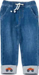 ALANA Jeans mit geradem Schnitt & Auto-Stickerei, blau, Gr. 92 104