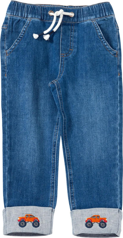 ALANA Jeans mit geradem Schnitt & Auto-Stickerei, blau, Gr. 92 98