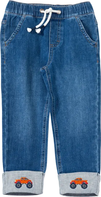 ALANA Jeans mit geradem Schnitt & Auto-Stickerei, blau, Gr. 92 104