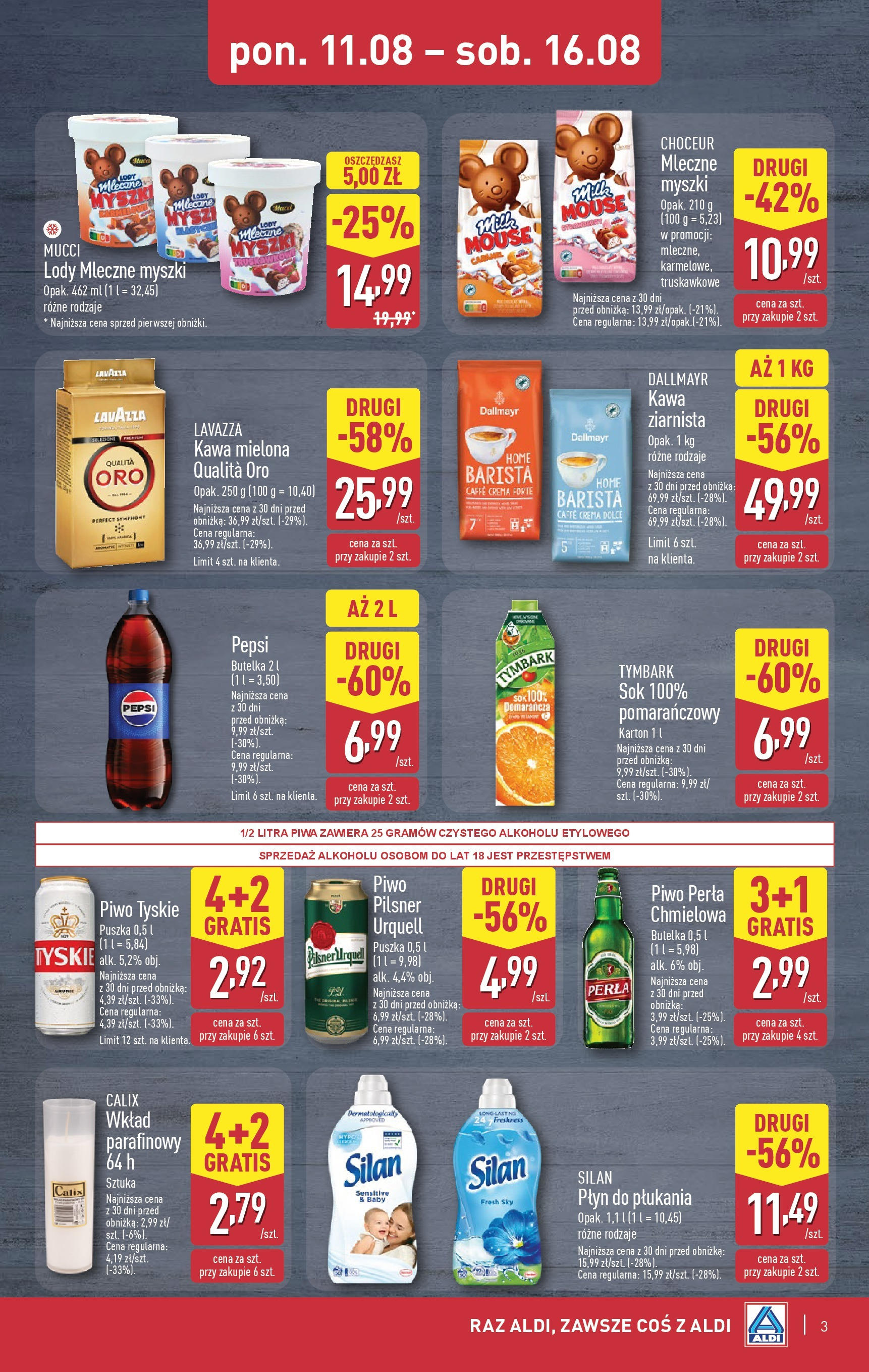Aldi Gazetka - Okazje na weekend od 13.08.2025 | Nowa PDF gazetka | Strona: 3 | Produkty: Pepsi, Kawa Dallmayr, Kawa, Sok Aldi Gazetka - Okazje na weekend od 13.08.2025 - Ulotka PDF, promocje | Strona: 3 | Produkty: Pepsi, Kawa Dallmayr, Kawa, Sok