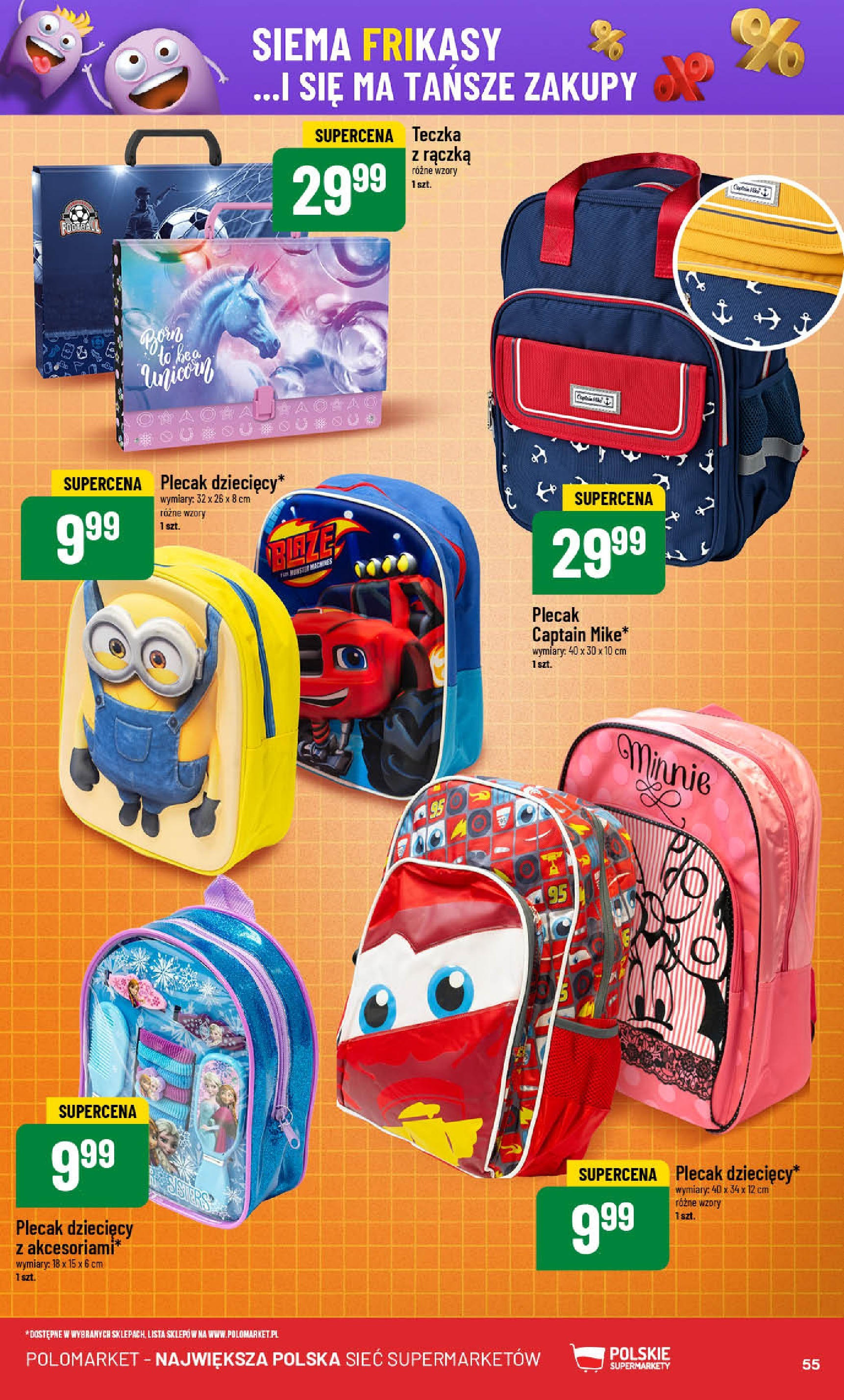 POLOmarket gazetka od jutra (13.08.2025) - Nowa PDF | Strona: 55 | Produkty: Plecak