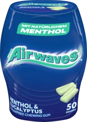 Airwaves Kaugummi, Menthol & Eukalyptus (50 Stück)