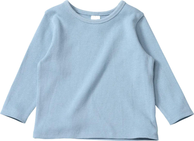 ALANA Langarmshirt mit Waffel-Struktur, blau, Gr. 92