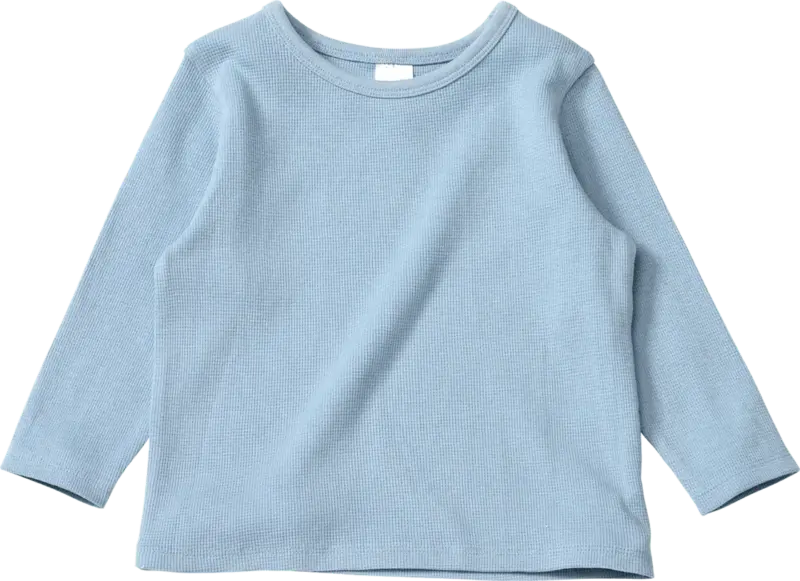 ALANA Langarmshirt mit Waffel-Struktur, blau, Gr. 104