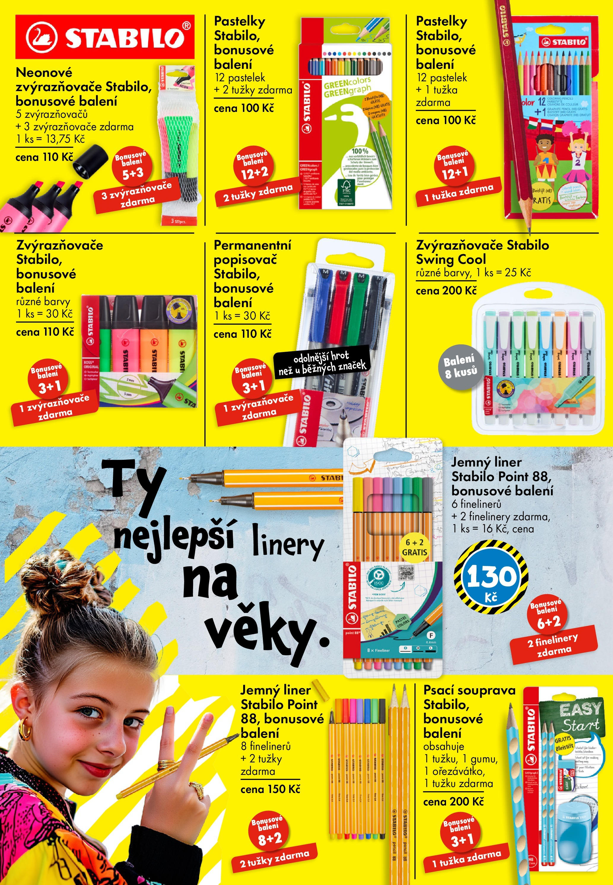 TEDi leták od 15.08.2025 - akční nabídka | Strana: 10 | Produkty: Pastelky, Popisovač, Barvy, Tužka