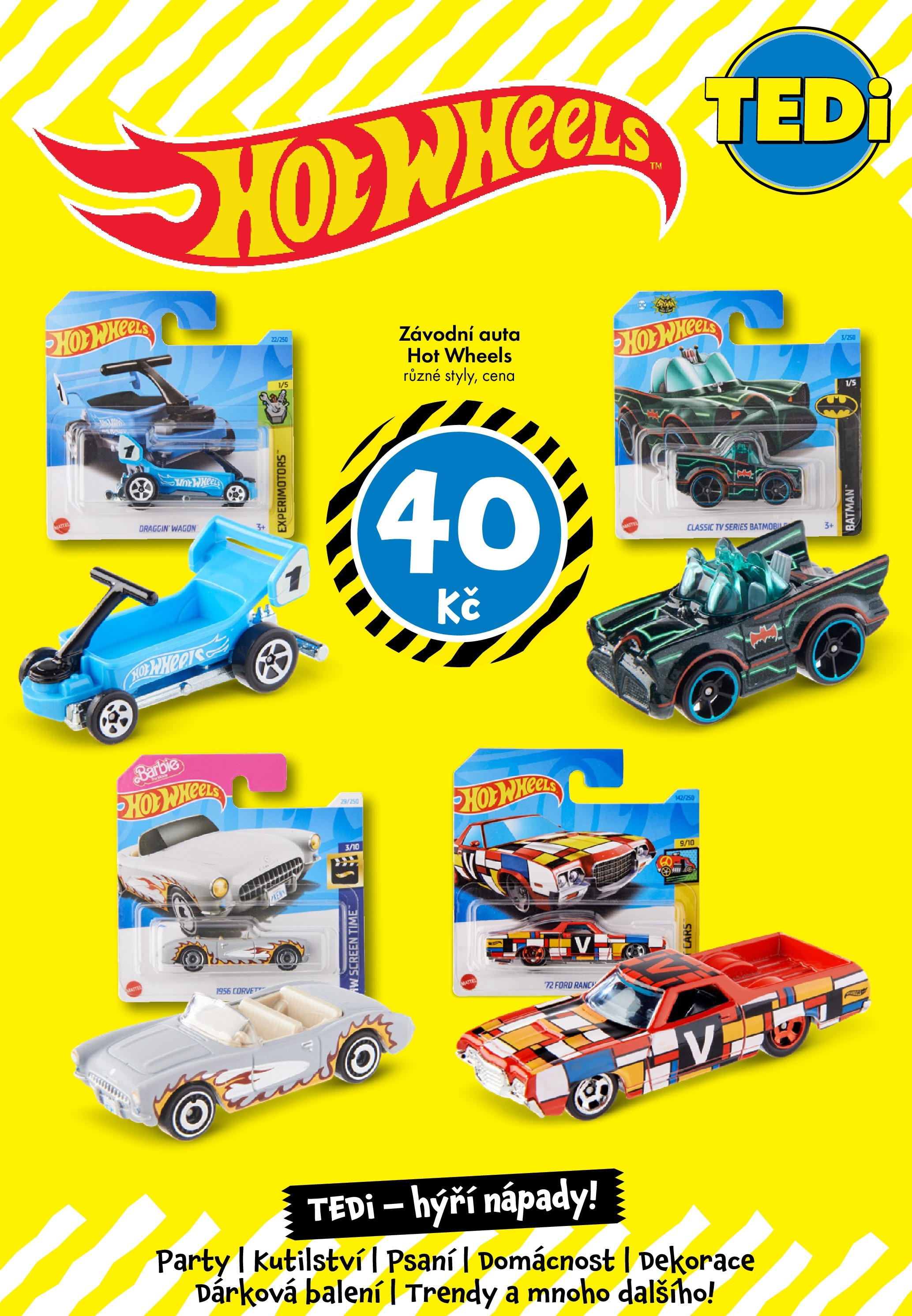 TEDi leták od 15.08.2025 - akční nabídka | Strana: 18 | Produkty: Tv, Hot Wheels, Barbie, Dekorace