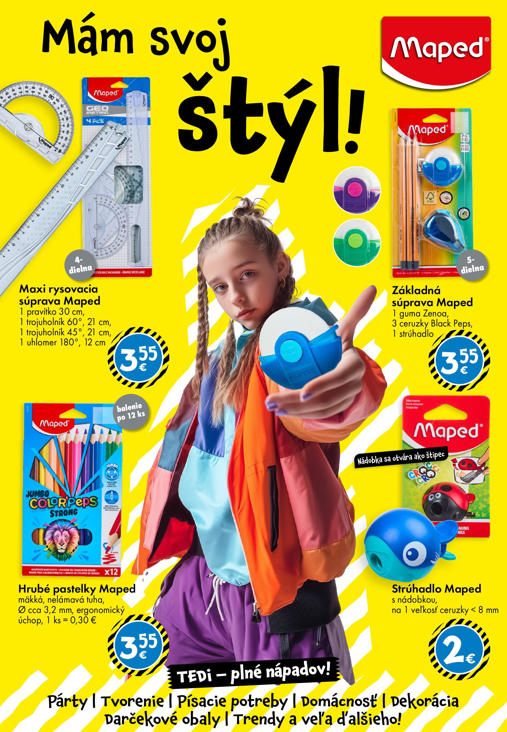TEDi - TEDi - plné nápadov od 13.08.2025 → Aktuálna ponuka online | Strana: 8 | Produkty: Strúhadlo, Pastelky