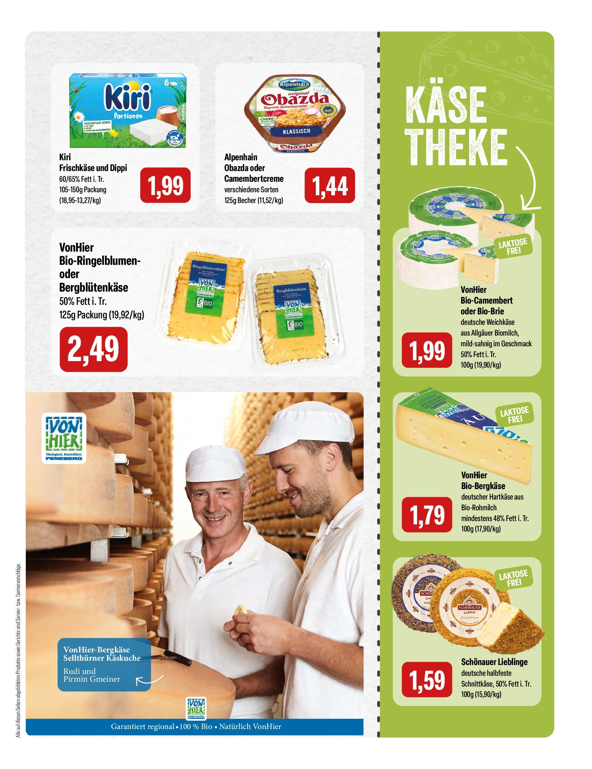 Feneberg - Feneberg: Aktuelle Angebote (ab 20.08.2025) zum Blättern | Seite: 7 | Produkte: Käse, Theke, Frischkase