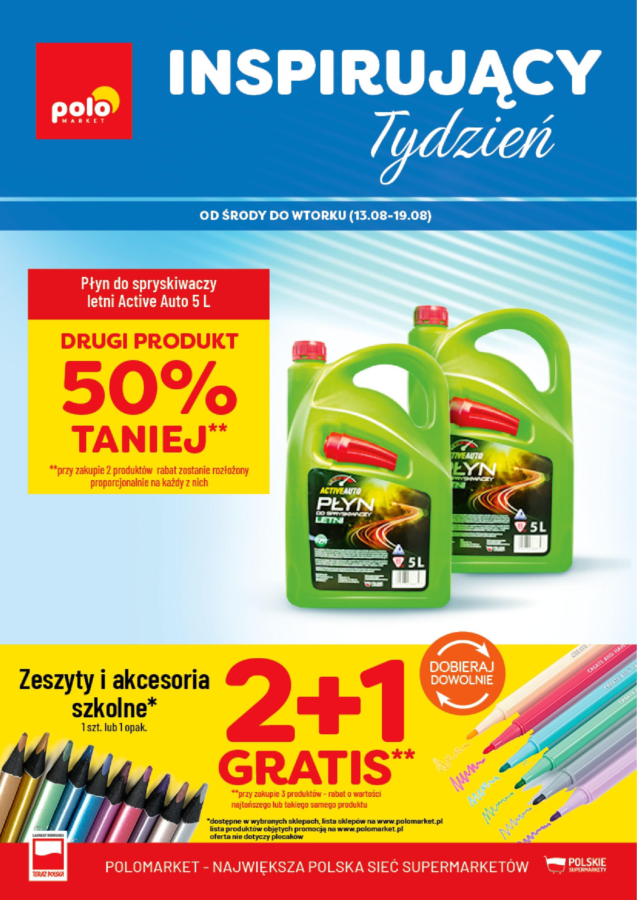 POLOmarket gazetka od jutra (13.08.2025) | Nowa PDF | Strona: 1 | Produkty: Płyn do spryskiwaczy letni, Płyn do spryskiwaczy POLOmarket gazetka od jutra (13.08.2025) - Nowa PDF | Strona: 1 | Produkty: Płyn do spryskiwaczy letni, Płyn do spryskiwaczy