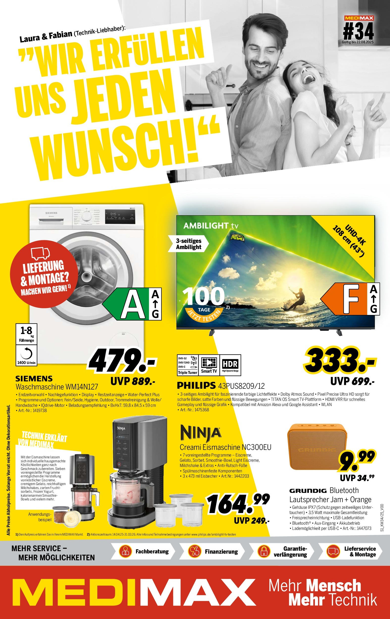 Medimax Prospekt Görlitz (ab 16.08.2025) zum Blättern | Seite: 1 | Produkte: Philips, Siemens, Smart TV, TV