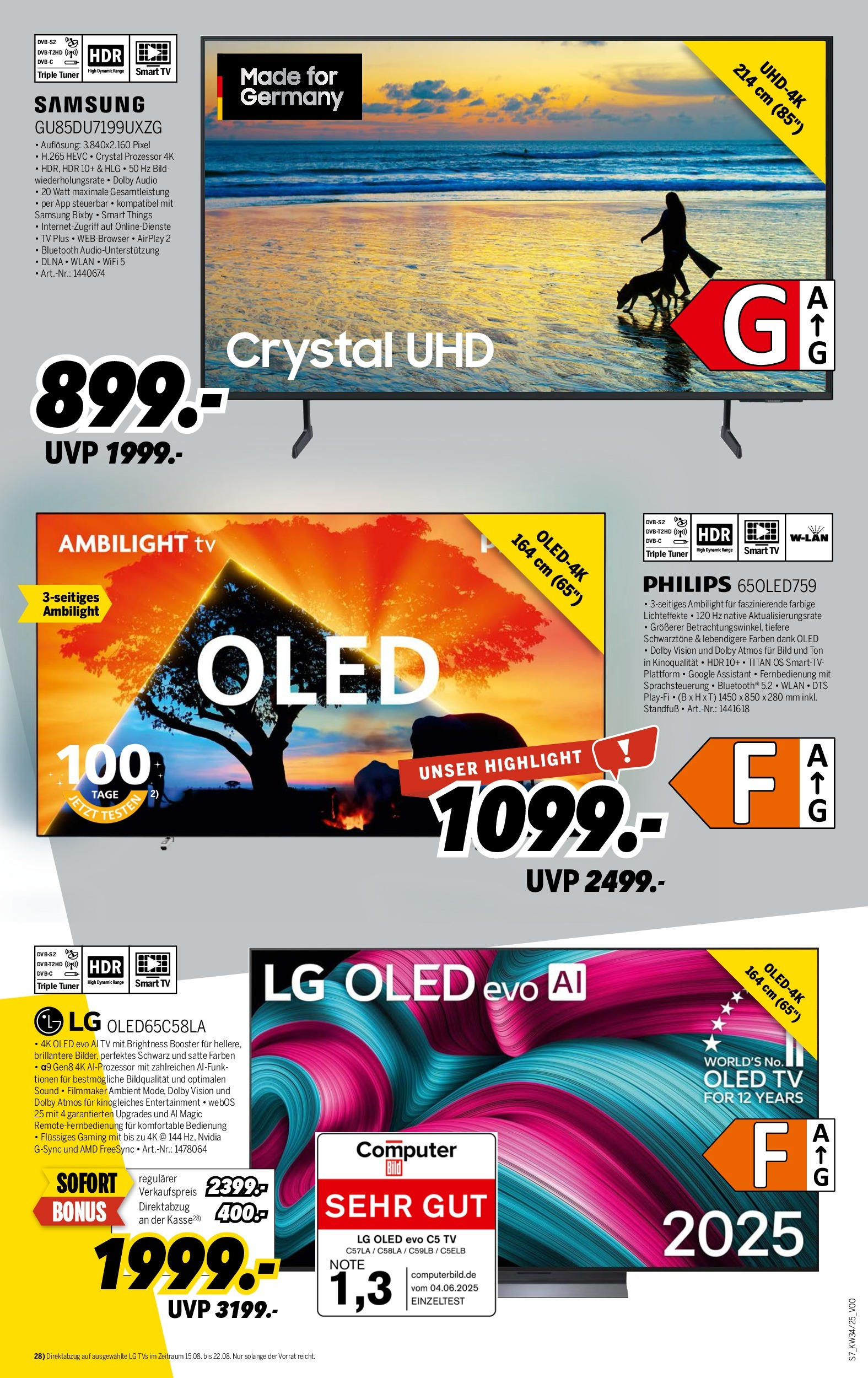 Medimax Prospekt Görlitz (ab 16.08.2025) zum Blättern | Seite: 7 | Produkte: Philips, Smart TV, Computer, Audio