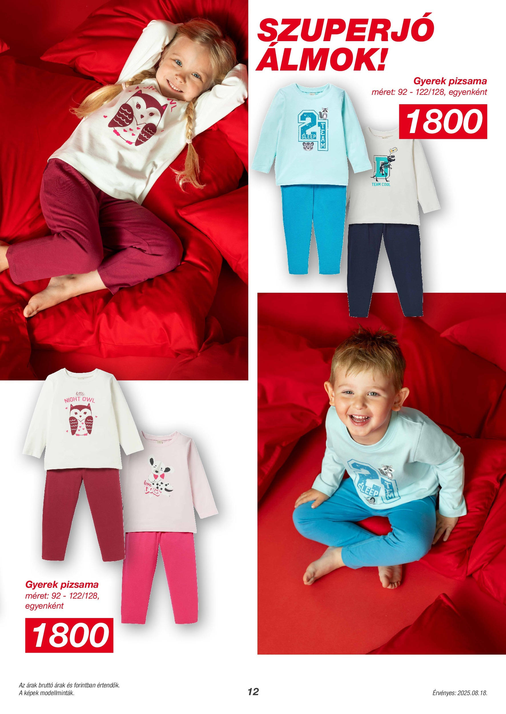KiK Akciós újság - 2025.08.18. -tól/töl > akció, lapozható szórólap 🛍️ | Oldal: 12 | Termékek: Pizsama