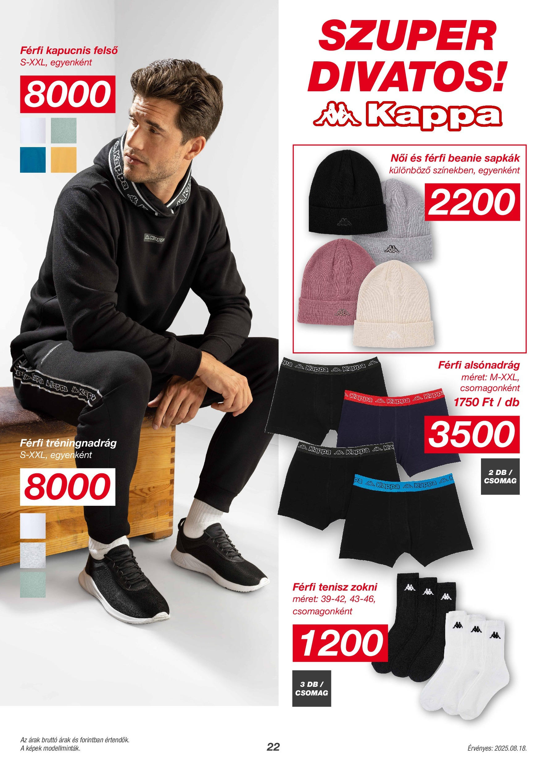 KiK Akciós újság - 2025.08.18. -tól/töl > akció, lapozható szórólap 🛍️ | Oldal: 22 | Termékek: Alsónadrág, Zokni