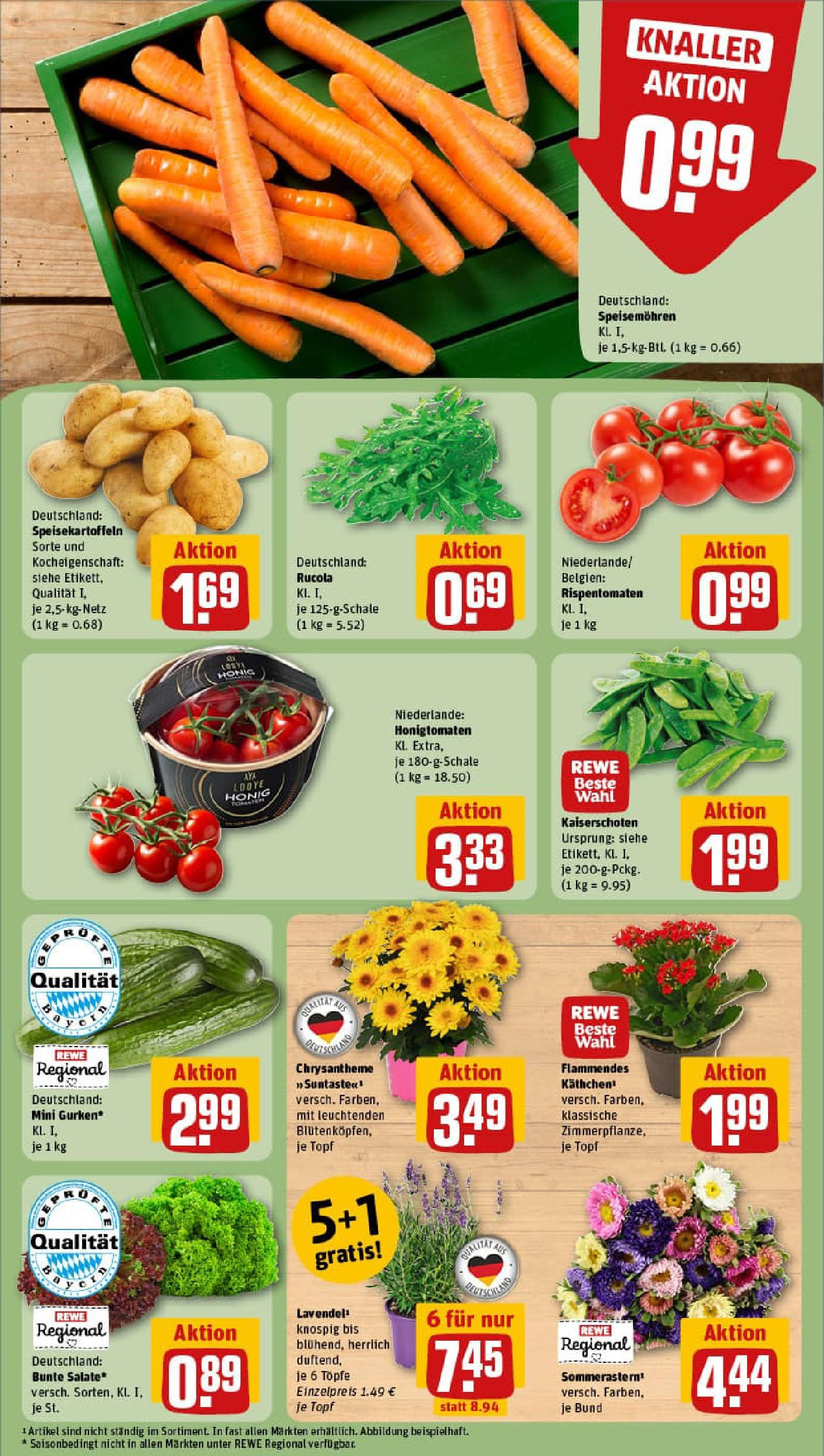 REWE Prospekt ab 17.08.2025 zum Blättern » Angebote | Seite: 7 | Produkte: Rucola, Lavendel