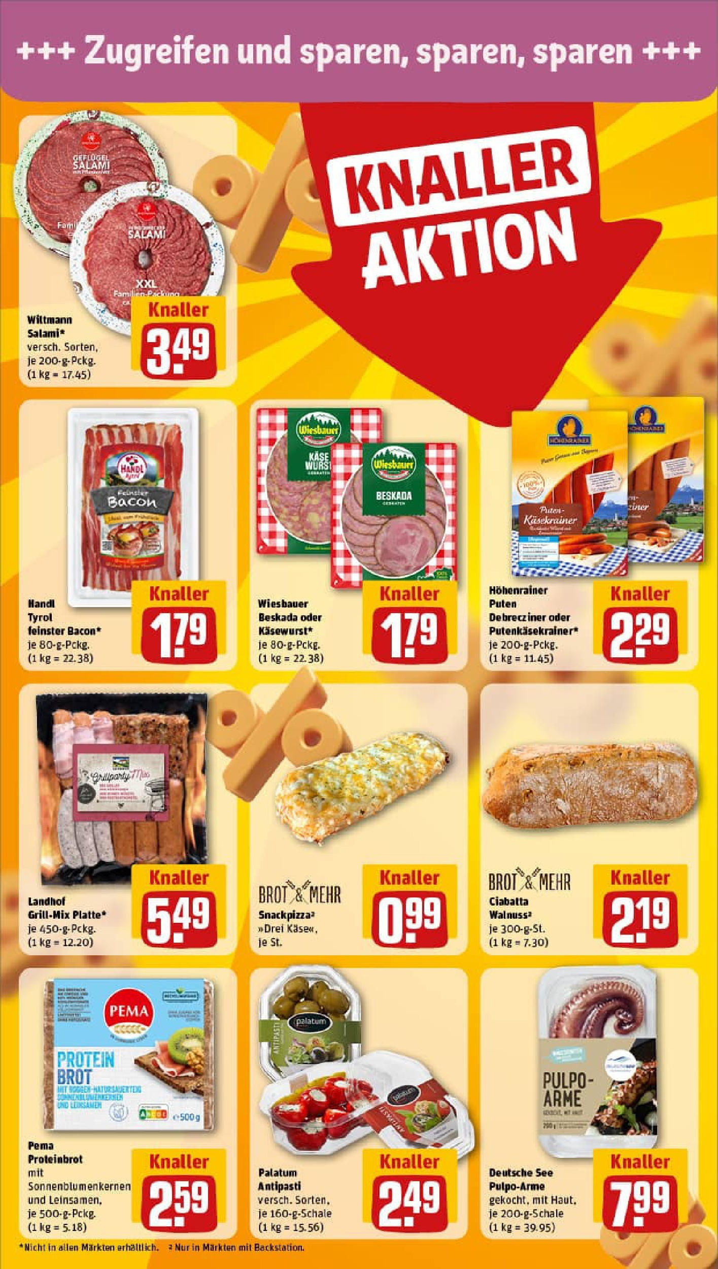 REWE Prospekt ab 17.08.2025 zum Blättern » Angebote | Seite: 14 | Produkte: Käse, Käsekrainer, Brot, Pizza