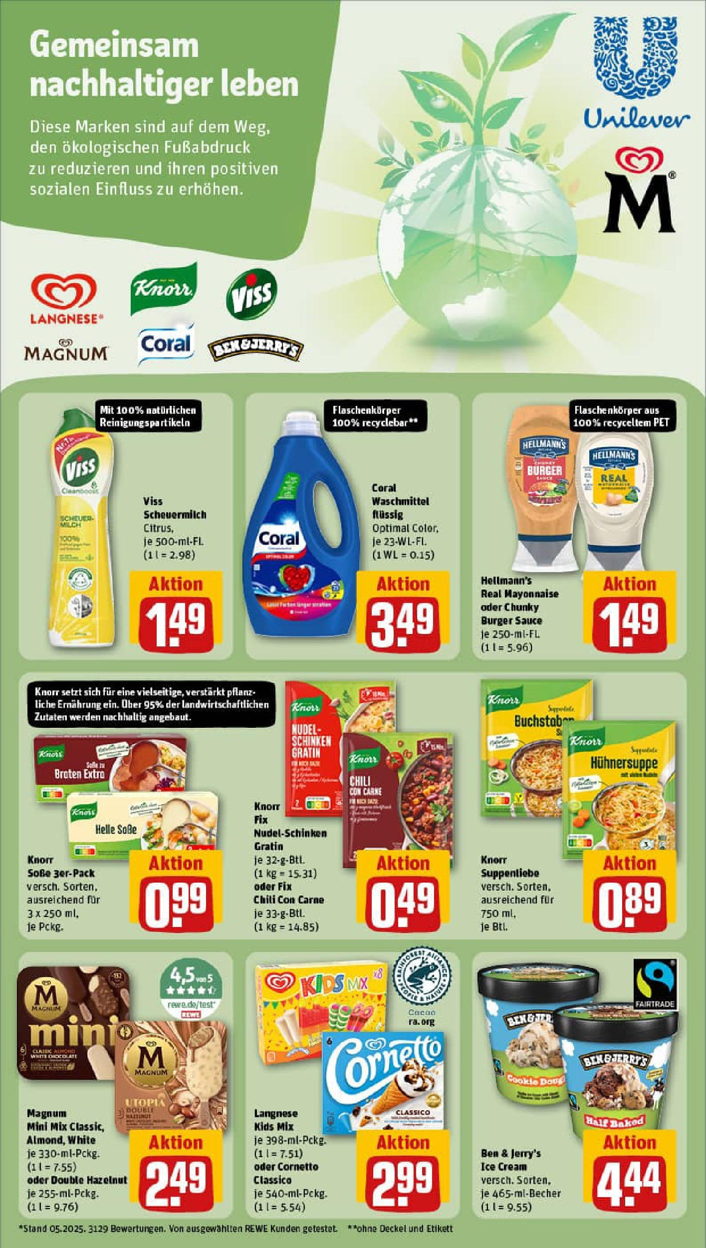 REWE Prospekt ab 17.08.2025 zum Blättern » Angebote | Seite: 21 | Produkte: Coral, Waschmittel, Soße, Schinken REWE Prospekt ab 17.08.2025 zum Blättern » Angebote | Seite: 21 | Produkte: Coral, Waschmittel, Soße, Schinken