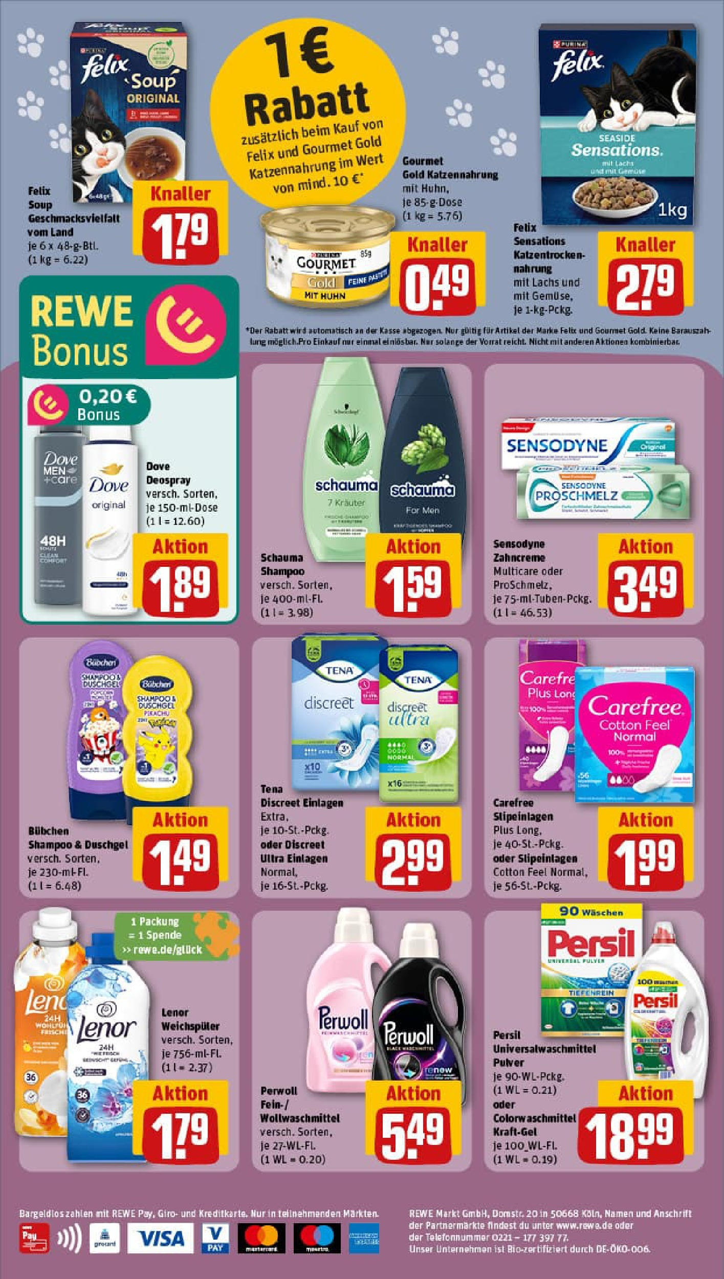 REWE Prospekt ab 17.08.2025 zum Blättern » Angebote | Seite: 26 | Produkte: Schauma shampoo, Perwoll, Lachs, Persil REWE Prospekt ab 17.08.2025 zum Blättern » Angebote | Seite: 26 | Produkte: Schauma shampoo, Perwoll, Lachs, Persil