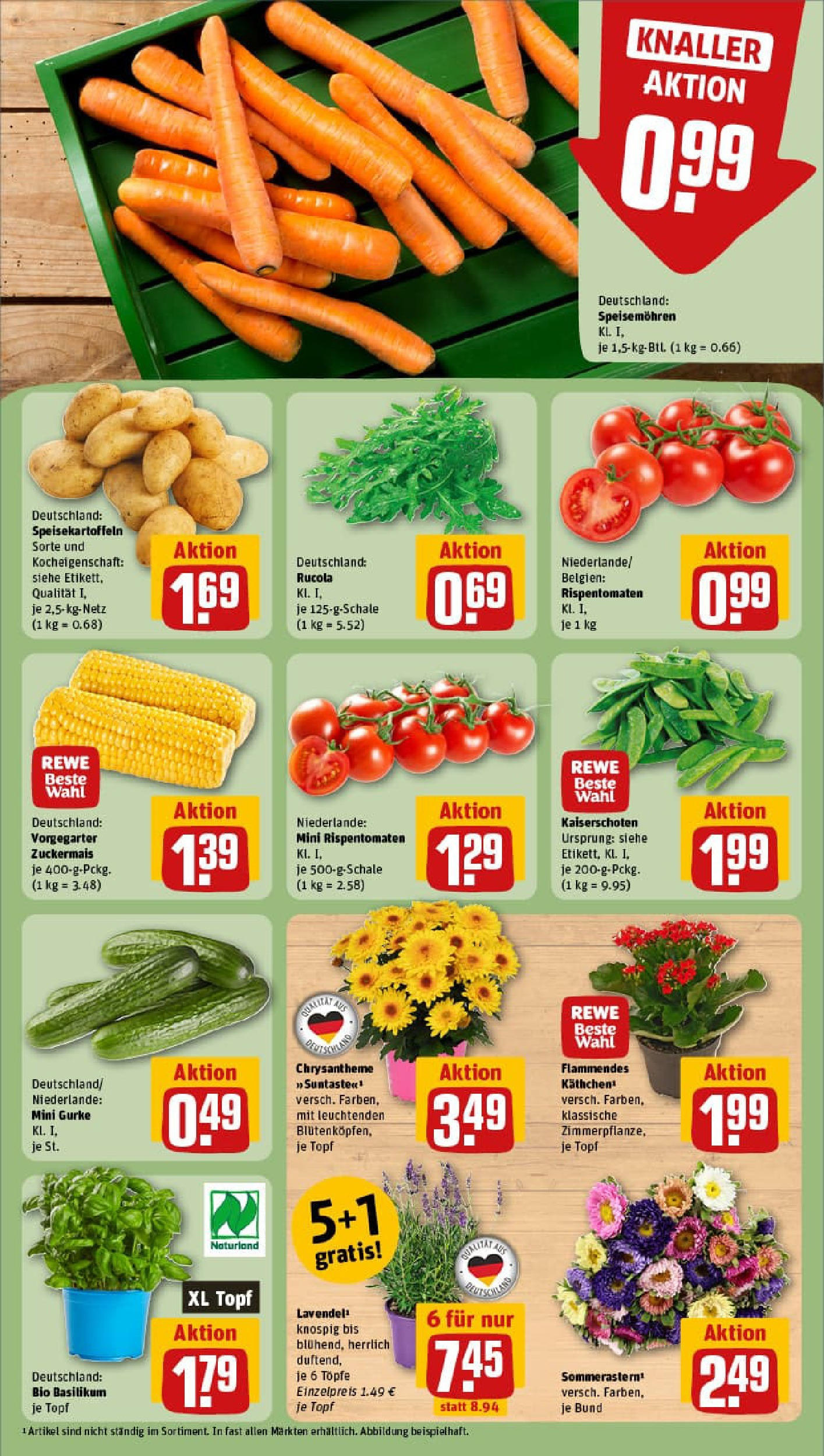 REWE Prospekt ab 17.08.2025 zum Blättern » Angebote | Seite: 9 | Produkte: Rucola, Lavendel REWE Prospekt ab 17.08.2025 zum Blättern » Angebote | Seite: 9 | Produkte: Rucola, Lavendel