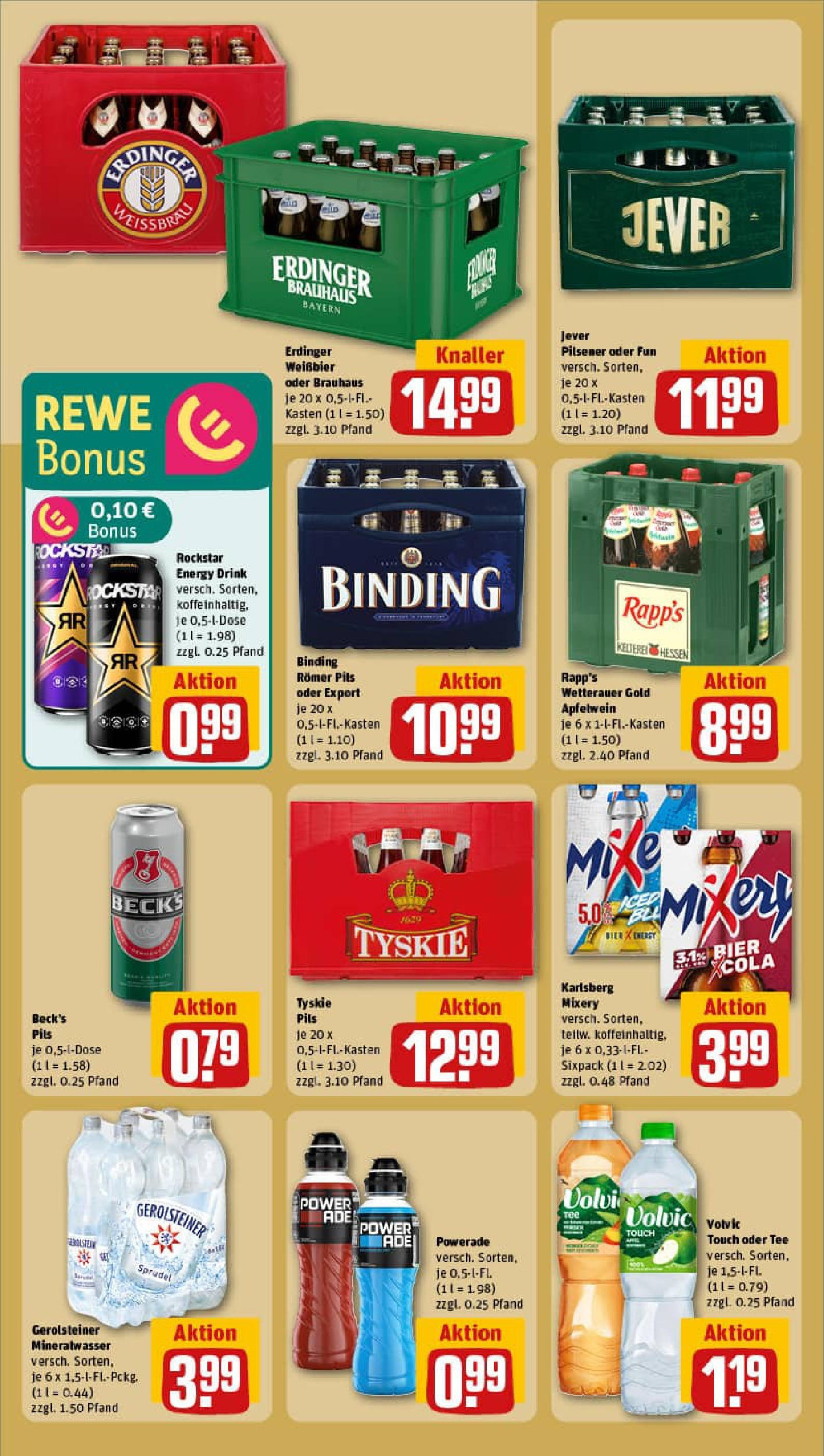 REWE Prospekt ab 17.08.2025 zum Blättern » Angebote | Seite: 14 | Produkte: Cola, Rockstar, Apple, Powerade REWE Prospekt ab 17.08.2025 zum Blättern » Angebote | Seite: 14 | Produkte: Cola, Rockstar, Apple, Powerade