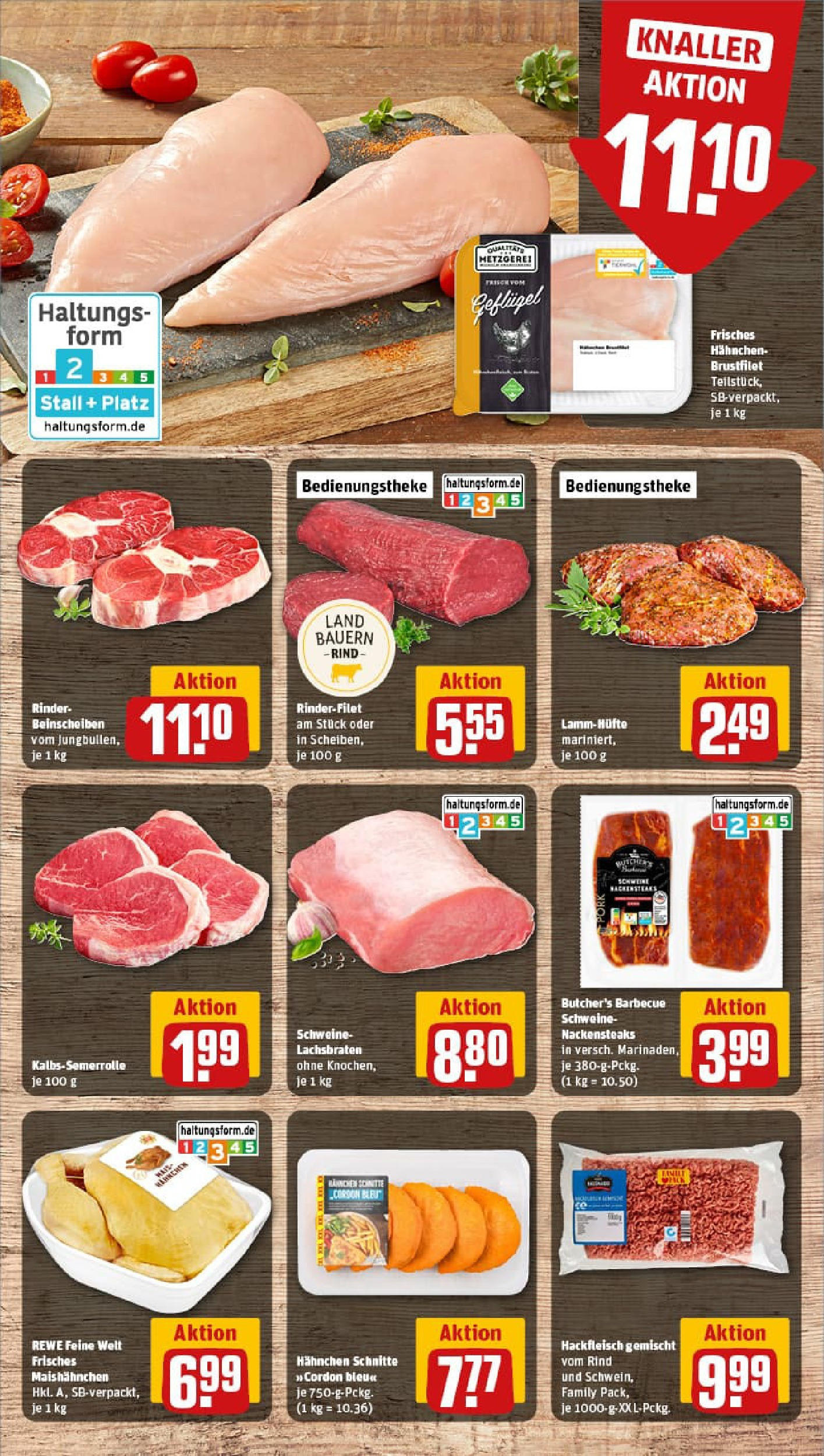 REWE Prospekt ab 17.08.2025 zum Blättern » Angebote | Seite: 12 | Produkte: Nackensteaks, Hahnchen, Rinderfilet, Hackfleisch REWE Prospekt ab 17.08.2025 zum Blättern » Angebote | Seite: 12 | Produkte: Nackensteaks, Hahnchen, Rinderfilet, Hackfleisch