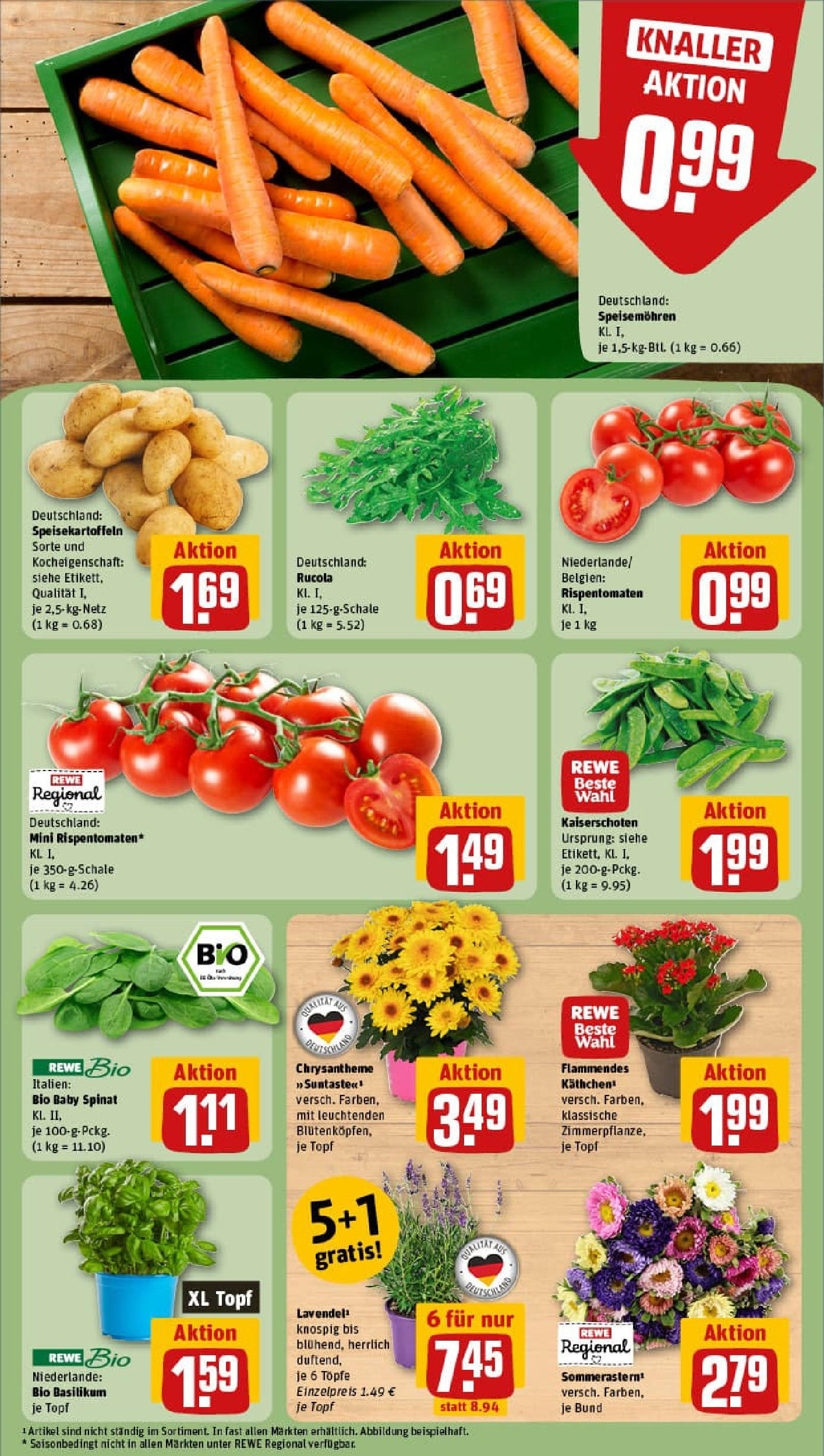 REWE Prospekt ab 17.08.2025 zum Blättern » Angebote | Seite: 7 | Produkte: Rucola, Lavendel REWE Prospekt ab 17.08.2025 zum Blättern » Angebote | Seite: 7 | Produkte: Rucola, Lavendel