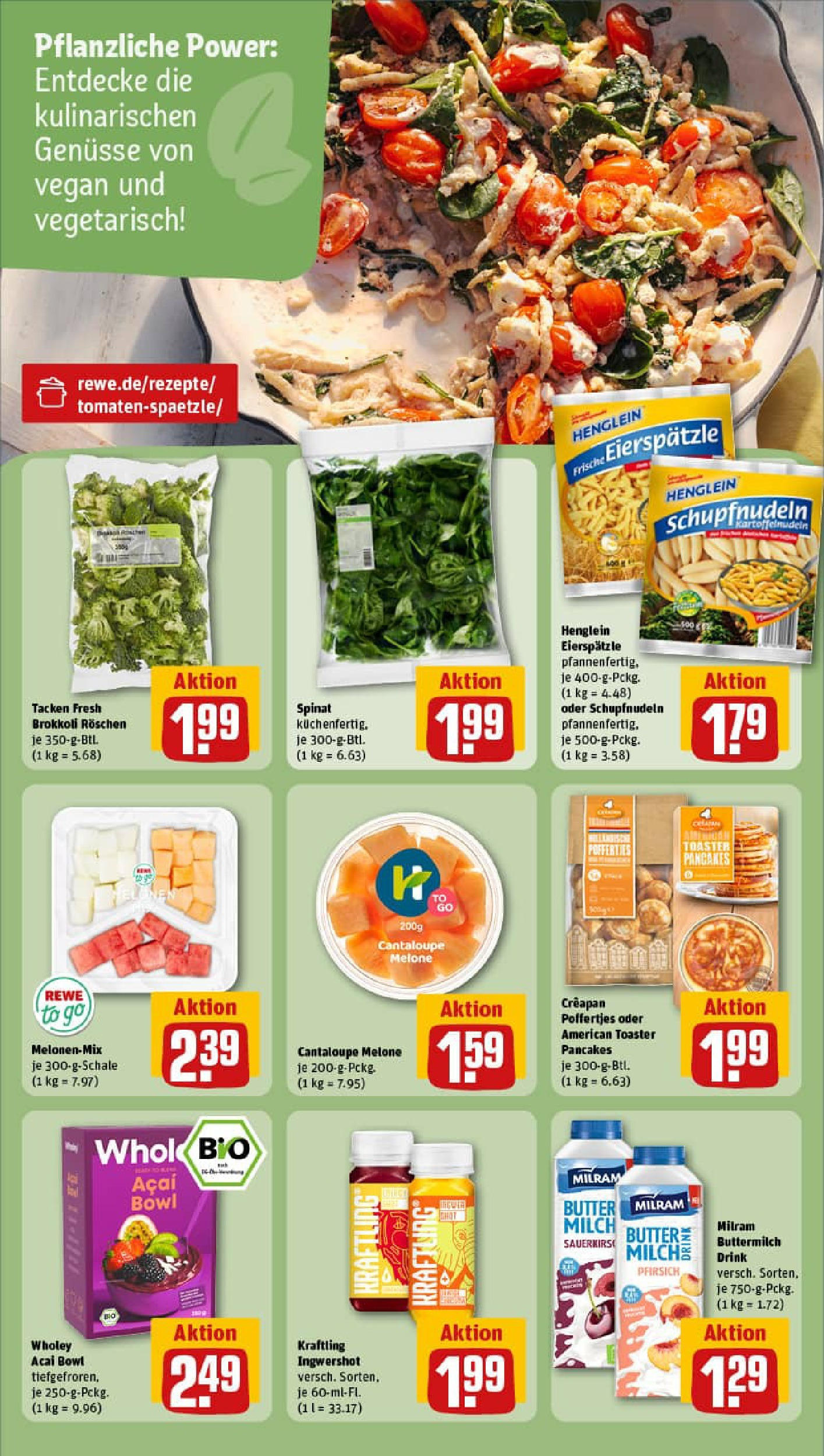REWE Prospekt ab 17.08.2025 zum Blättern » Angebote | Seite: 18 | Produkte: Toaster, Brokkoli, Milram, Pfirsich REWE Prospekt ab 17.08.2025 zum Blättern » Angebote | Seite: 18 | Produkte: Toaster, Brokkoli, Milram, Pfirsich