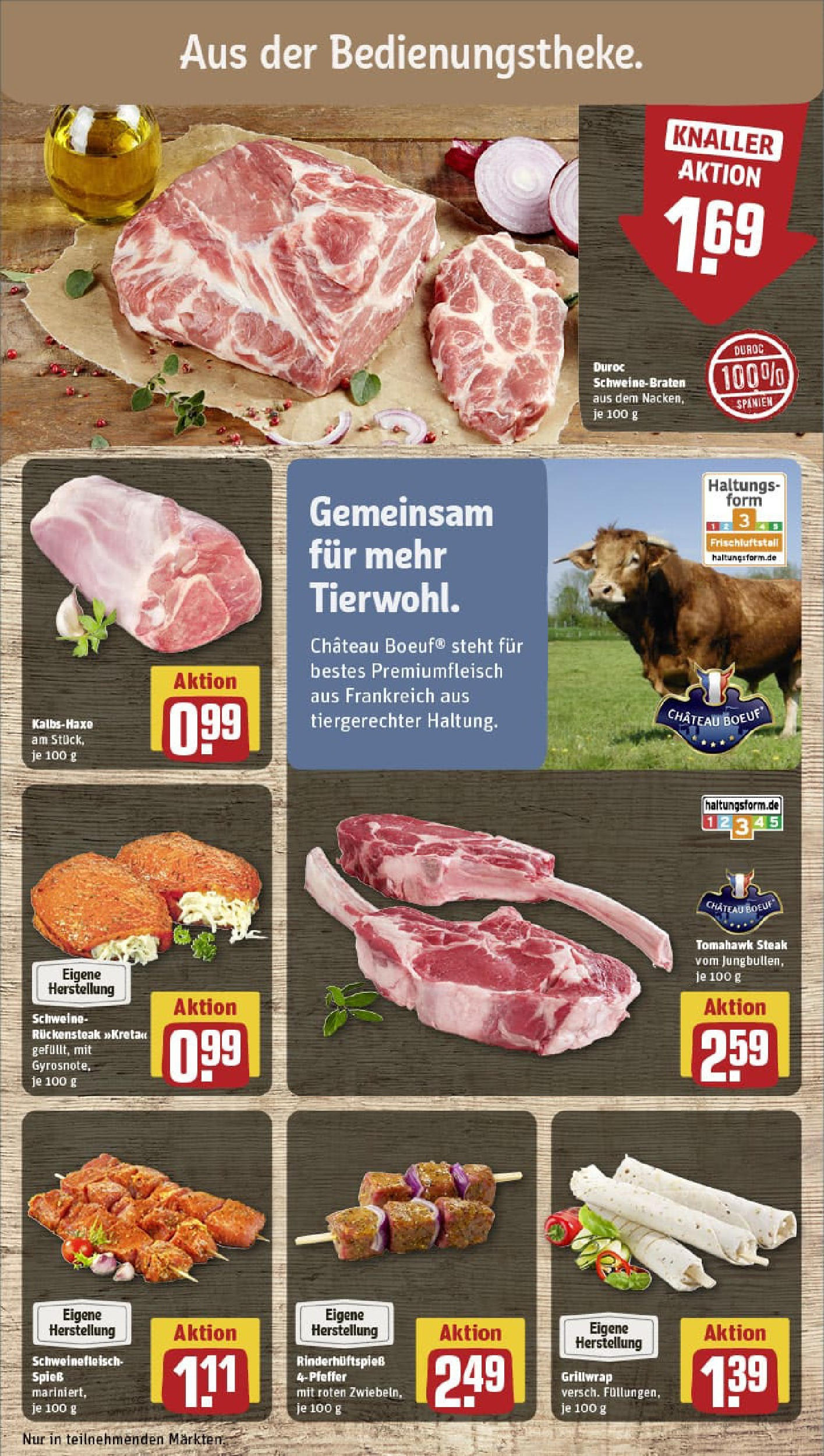 REWE Prospekt ab 17.08.2025 zum Blättern » Angebote | Seite: 10 | Produkte: Schweinefleisch, Steak