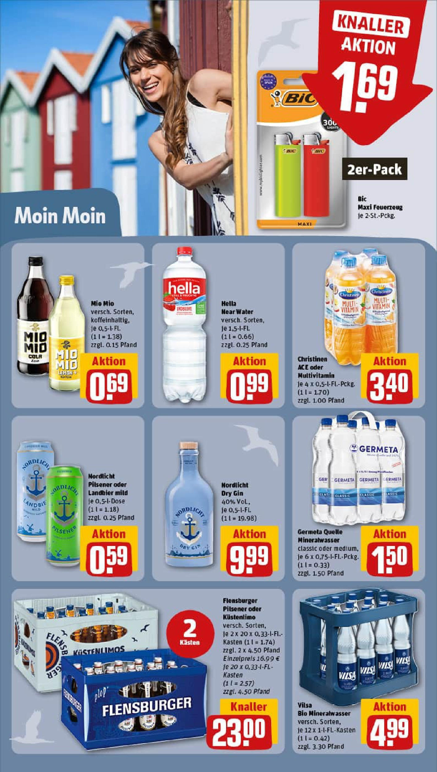 REWE Prospekt ab 17.08.2025 zum Blättern » Angebote | Seite: 17 | Produkte: Mineralwasser, Flensburger, Hella, Gin