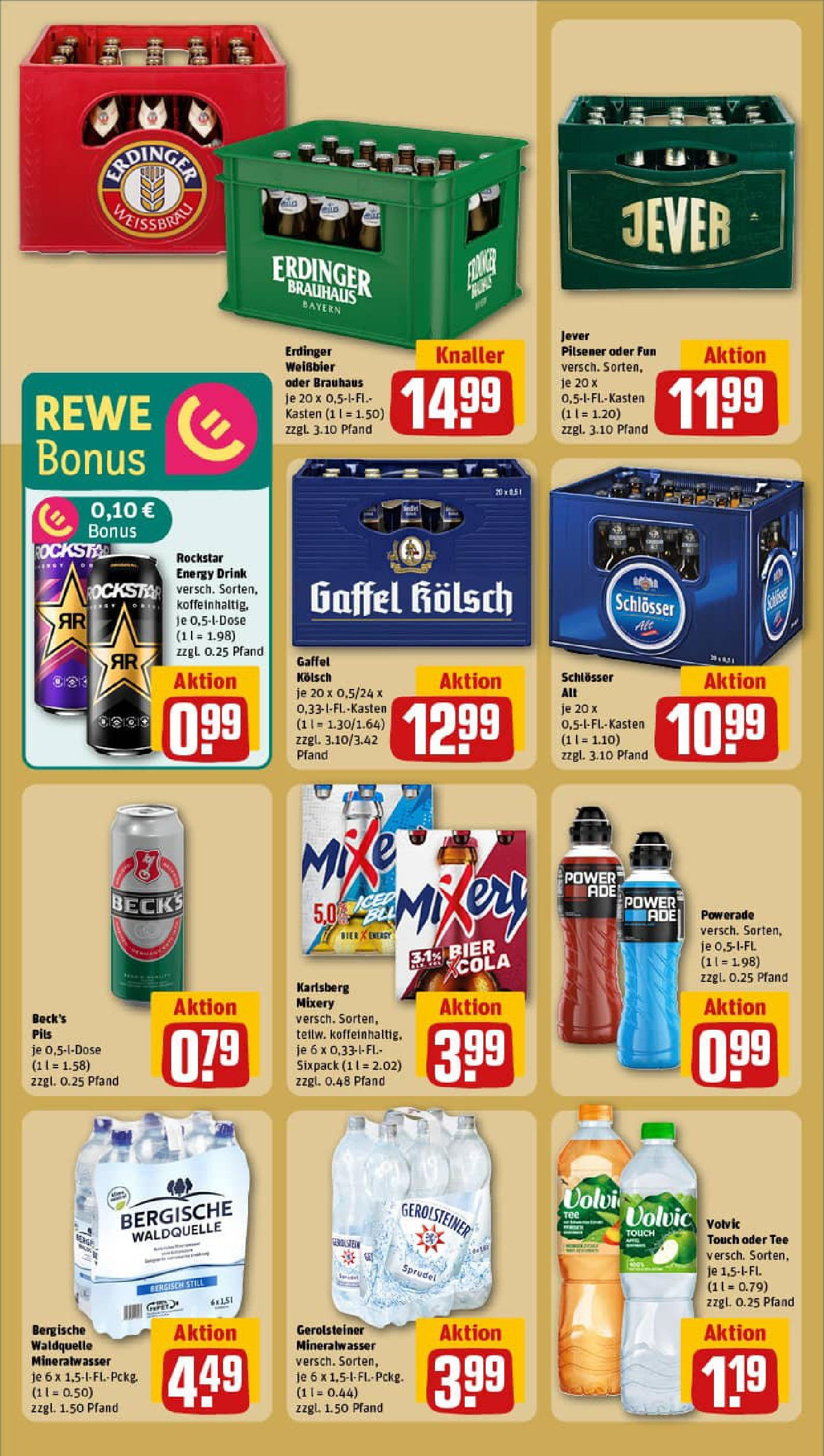 REWE Prospekt ab 17.08.2025 zum Blättern » Angebote | Seite: 18 | Produkte: Volvic touch, Mineralwasser, Powerade, Tee REWE Prospekt ab 17.08.2025 zum Blättern » Angebote | Seite: 18 | Produkte: Volvic touch, Mineralwasser, Powerade, Tee