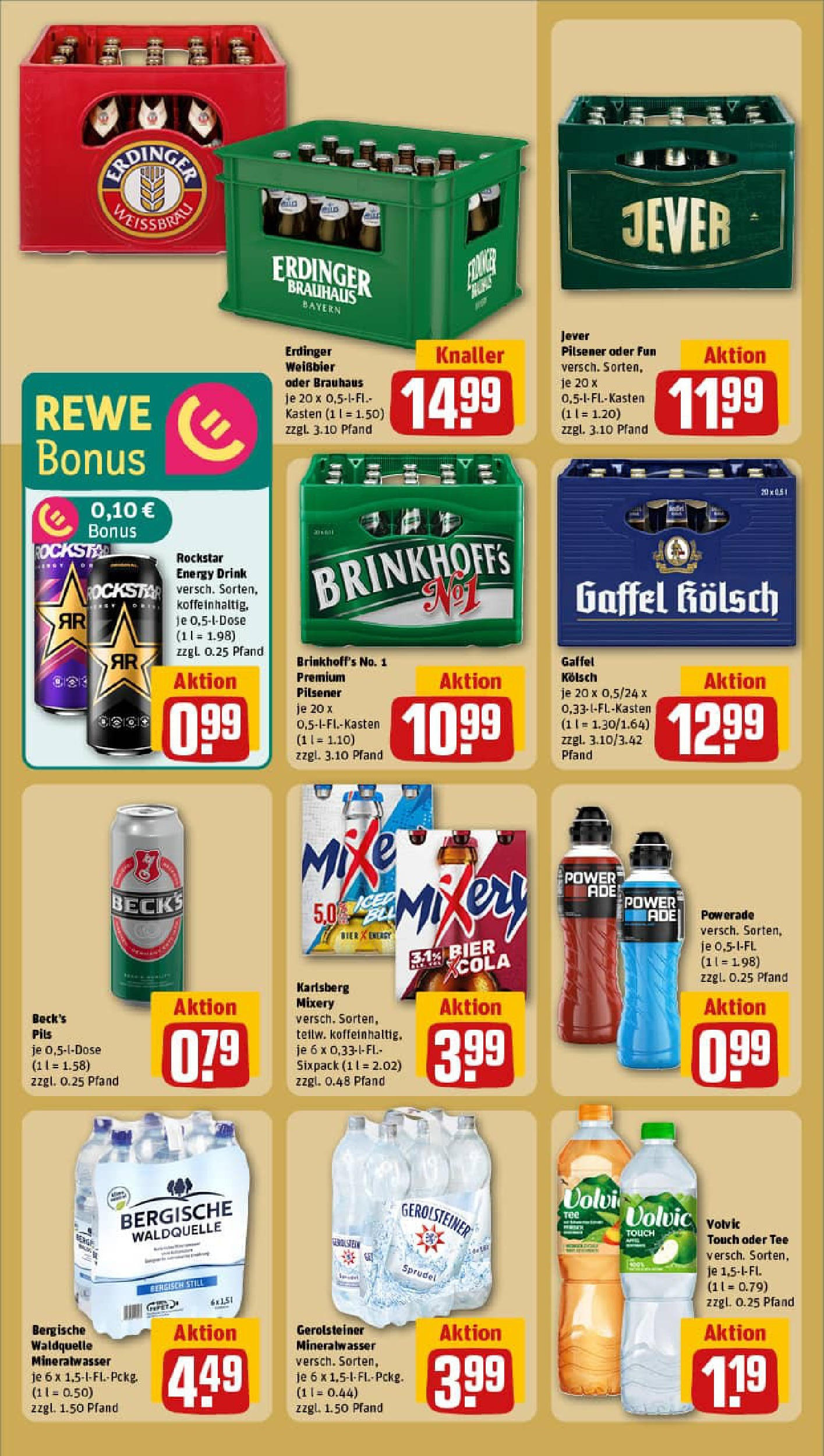 REWE Prospekt ab 17.08.2025 zum Blättern » Angebote | Seite: 20 | Produkte: Erdinger, Mineralwasser, Jever, Tee