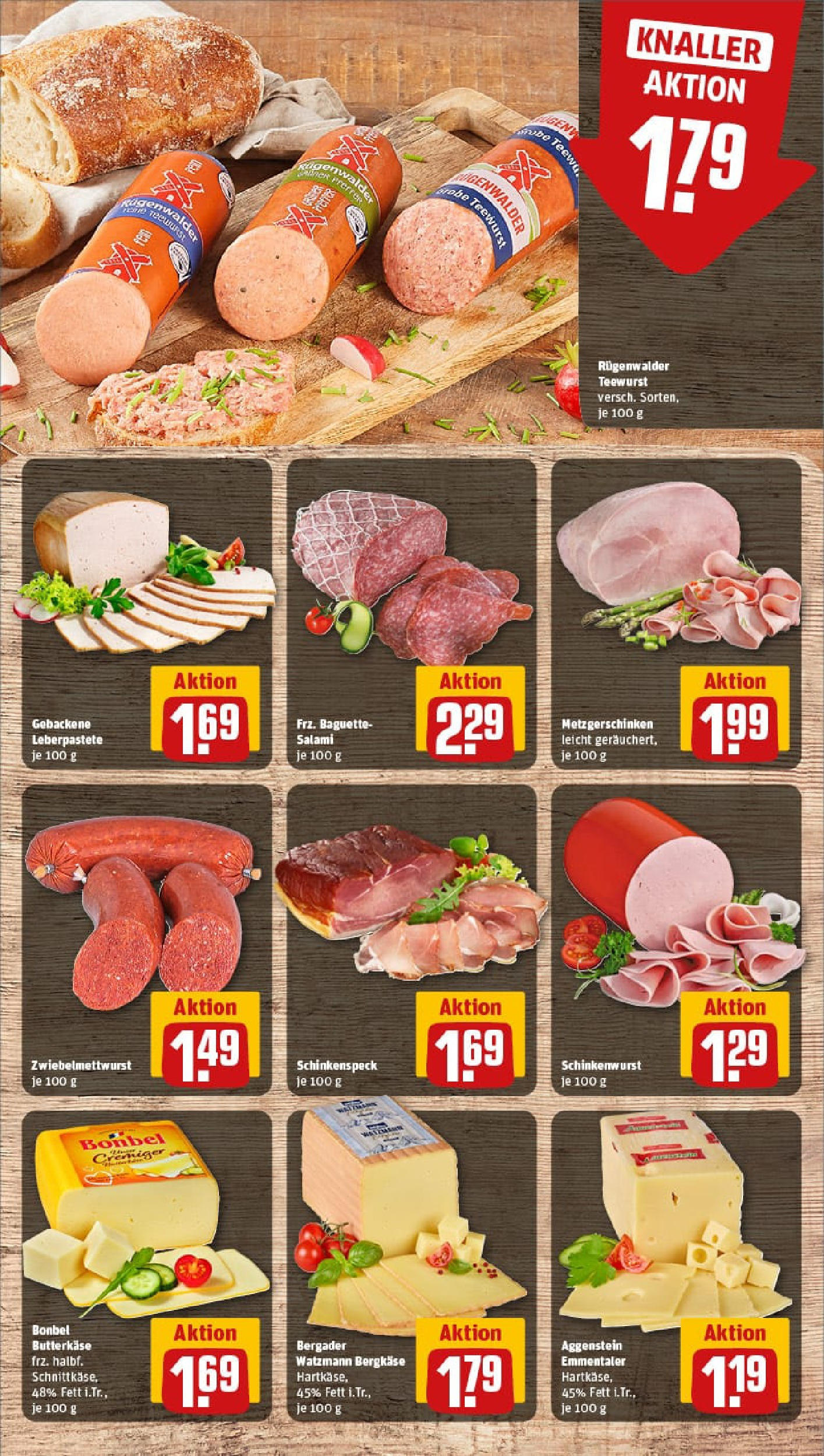 REWE Prospekt ab 17.08.2025 zum Blättern » Angebote | Seite: 9 | Produkte: Baguette, Salami