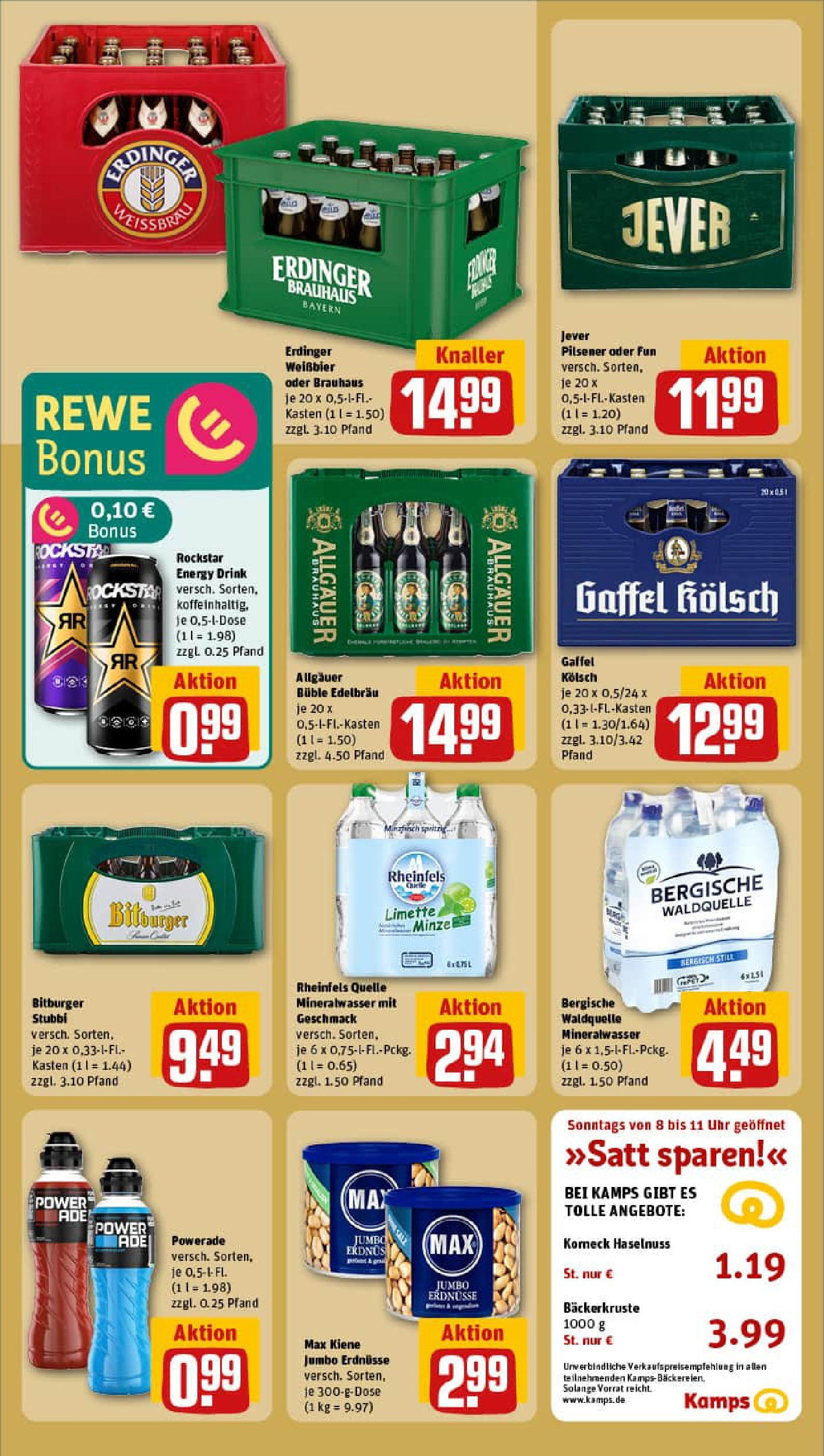REWE Prospekt ab 17.08.2025 zum Blättern » Angebote | Seite: 16 | Produkte: Erdinger, Energy, Weißbier, Limette