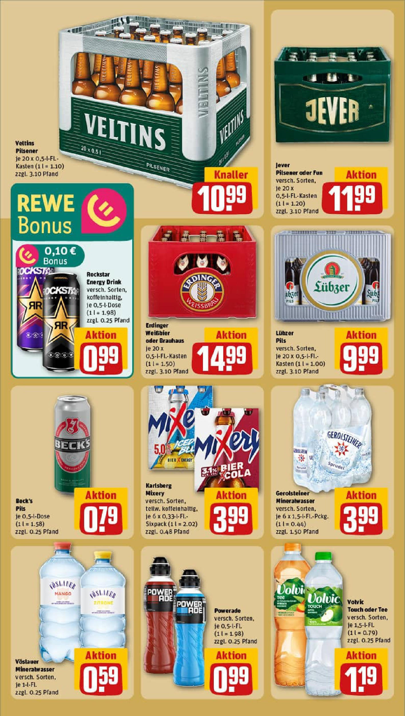 REWE Prospekt ab 17.08.2025 zum Blättern » Angebote | Seite: 16 | Produkte: Rockstar energy, Rockstar, Volvic, Veltins REWE Prospekt ab 17.08.2025 zum Blättern » Angebote | Seite: 16 | Produkte: Rockstar energy, Rockstar, Volvic, Veltins