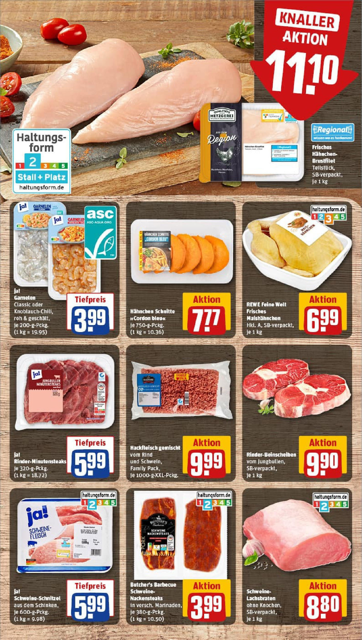 REWE Prospekt ab 17.08.2025 zum Blättern » Angebote | Seite: 8 | Produkte: Nackensteaks, Garnelen, Fleisch, Hackfleisch REWE Prospekt ab 17.08.2025 zum Blättern » Angebote | Seite: 8 | Produkte: Nackensteaks, Garnelen, Fleisch, Hackfleisch