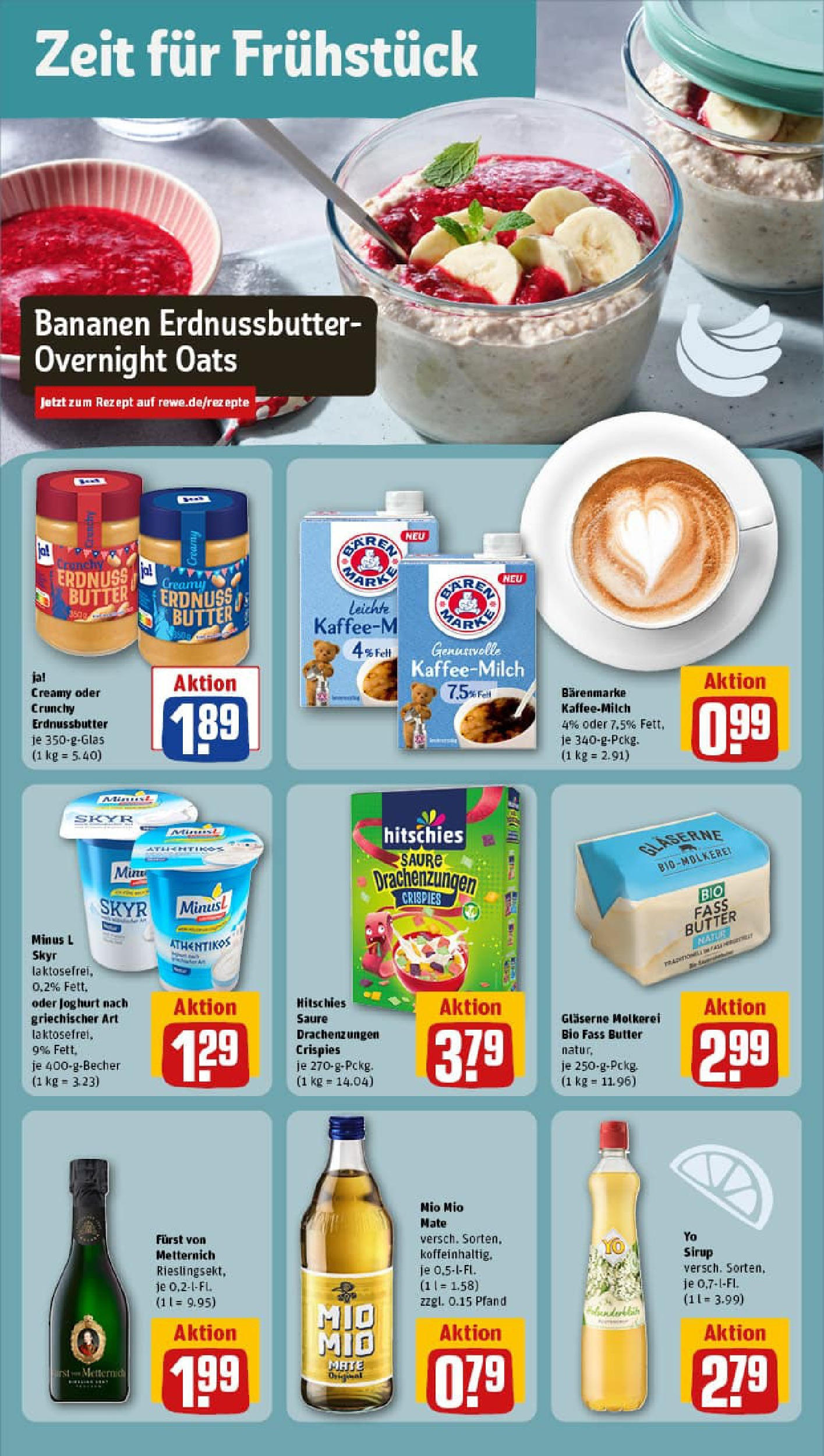 REWE Prospekt ab 17.08.2025 zum Blättern » Angebote | Seite: 16 | Produkte: Furst von metternich, Joghurt, Sirup, Skyr
