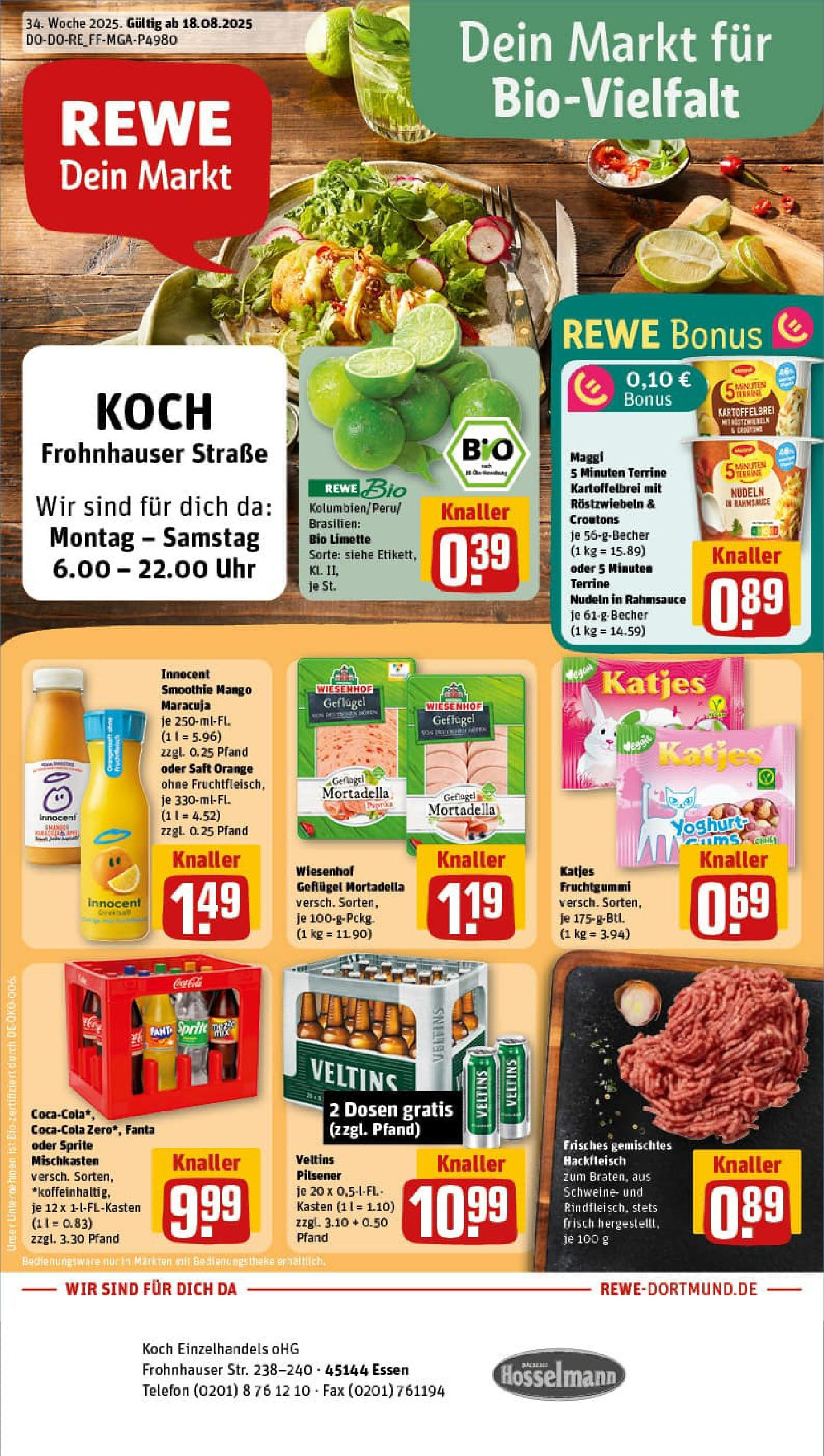 REWE Prospekt ab 17.08.2025 nächste Woche - Prospekt Essen Vorschau von dem Prospekt des Geschäftes Rewe, gültig ab dem 17.08.2025