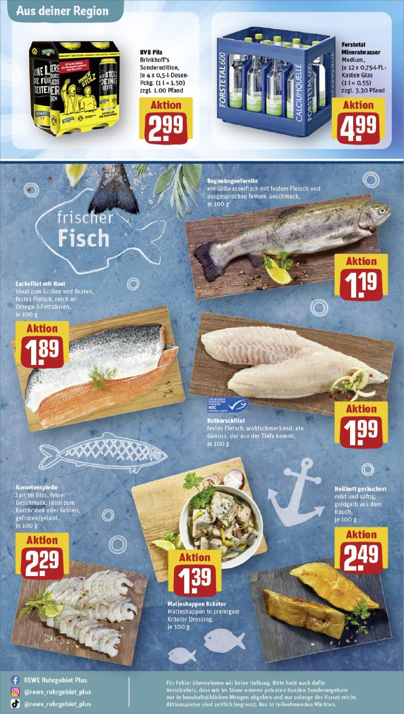 REWE Prospekt ab 17.08.2025 zum Blättern » Angebote | Seite: 30 | Produkte: Pils, Mineralwasser, Fisch, Fleisch REWE Prospekt ab 17.08.2025 zum Blättern » Angebote | Seite: 30 | Produkte: Pils, Mineralwasser, Fisch, Fleisch