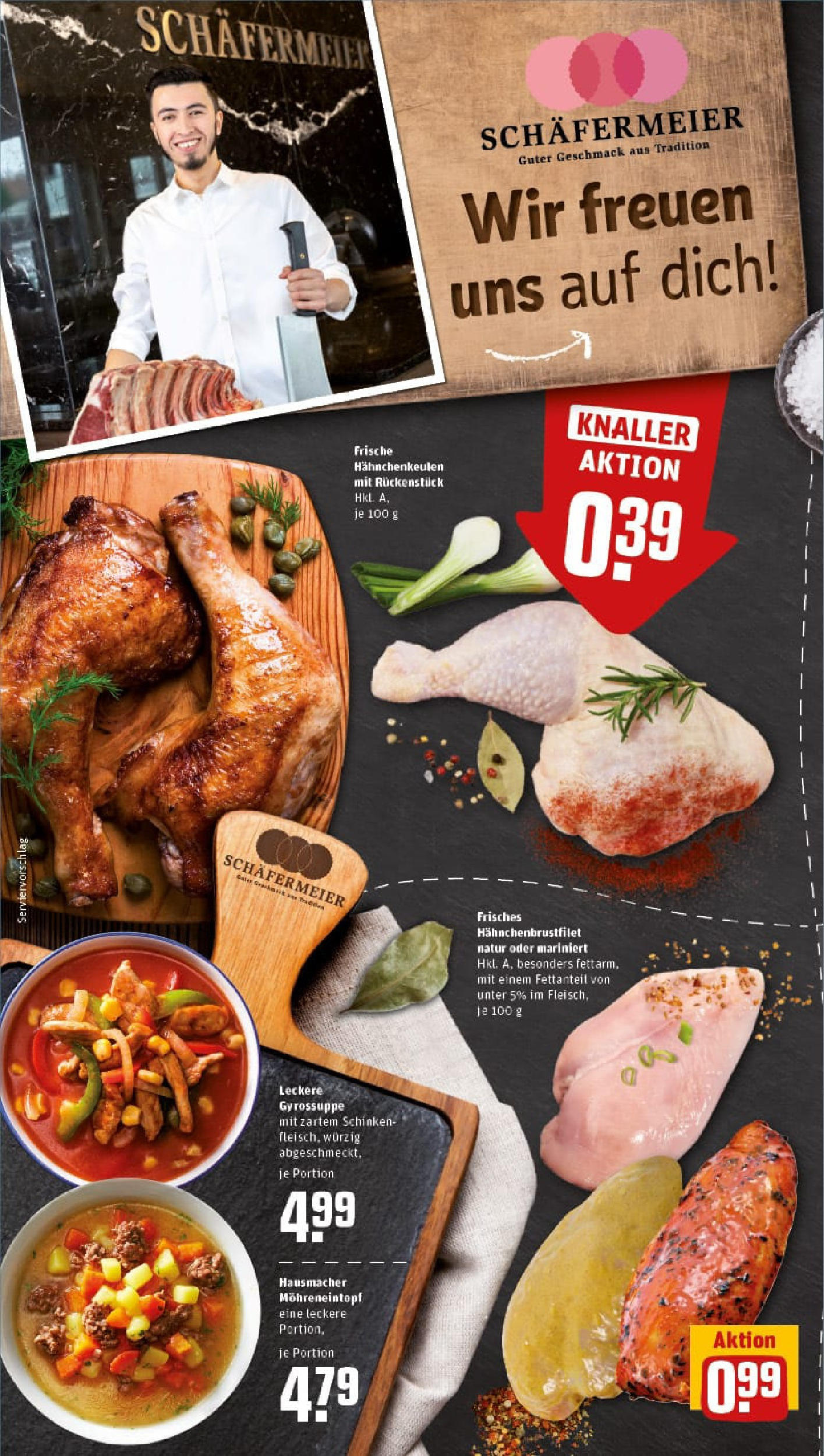 REWE Prospekt ab 17.08.2025 zum Blättern » Angebote | Seite: 6 | Produkte: Gyros, Schinken