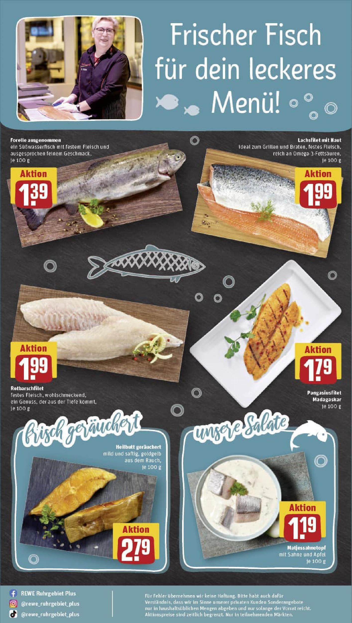 REWE Prospekt ab 17.08.2025 zum Blättern » Angebote | Seite: 30 | Produkte: Äpfel, Fisch, Sahne, Fleisch