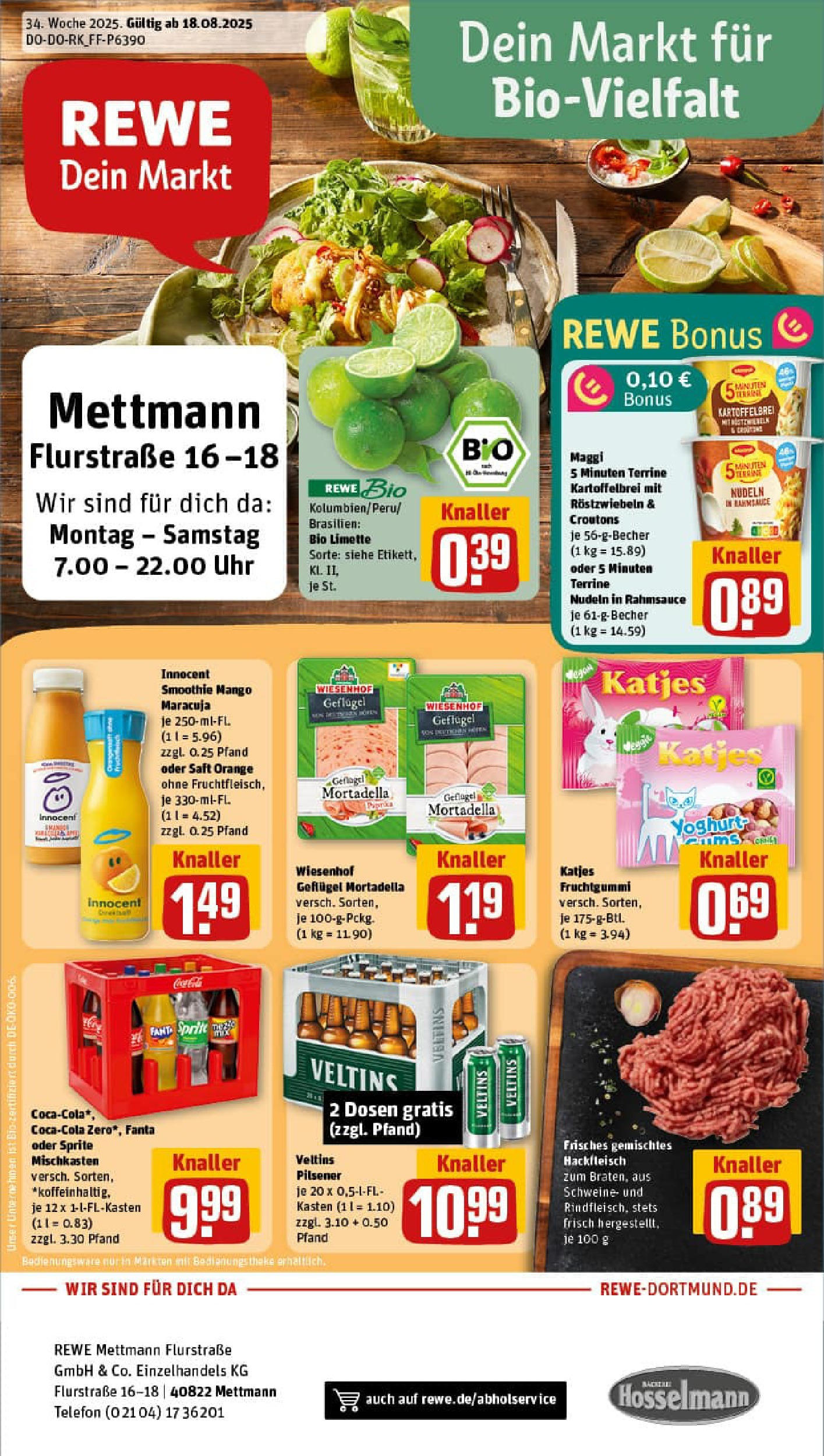 REWE Prospekt ab 17.08.2025 nächste Woche - Prospekt Mettmann Vorschau von dem Prospekt des Geschäftes Rewe, gültig ab dem 17.08.2025