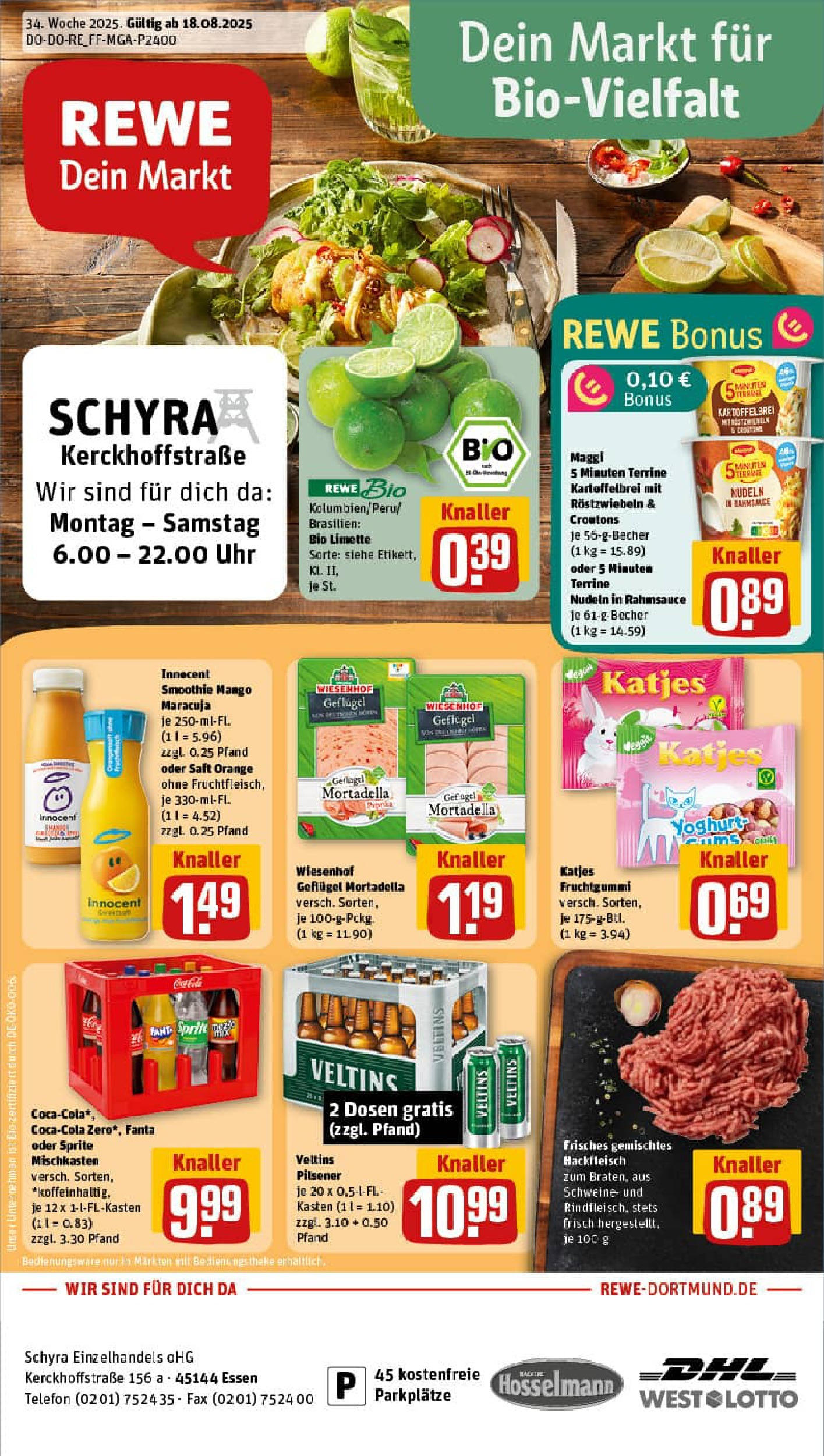 REWE Prospekt ab 17.08.2025 nächste Woche - Prospekt Essen Vorschau von dem Prospekt des Geschäftes Rewe, gültig ab dem 17.08.2025