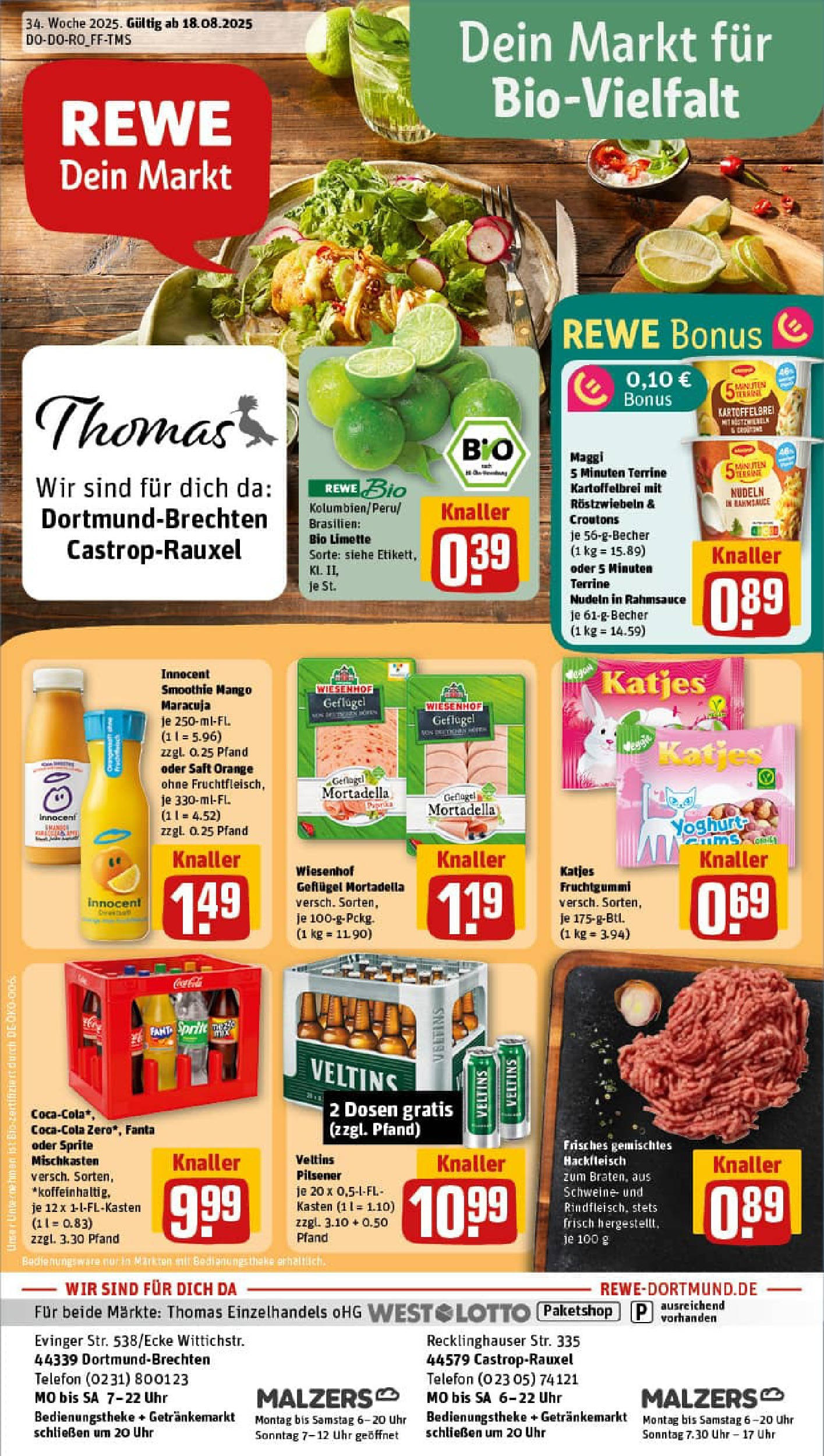 REWE Prospekt ab 17.08.2025 zum Blättern » Angebote | Seite: 1 | Produkte: Theke, Katjes, Uhr, Hackfleisch REWE Prospekt ab 17.08.2025 zum Blättern » Angebote | Seite: 1 | Produkte: Theke, Katjes, Uhr, Hackfleisch