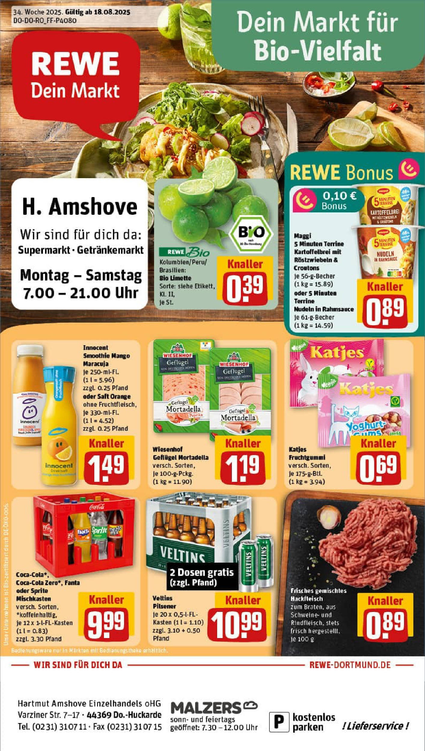 REWE Prospekt ab 17.08.2025 zum Blättern » Angebote | Seite: 1 | Produkte: Sprite, Katjes, Maggi 5 minuten terrine, Hackfleisch REWE Prospekt ab 17.08.2025 zum Blättern » Angebote | Seite: 1 | Produkte: Sprite, Katjes, Maggi 5 minuten terrine, Hackfleisch