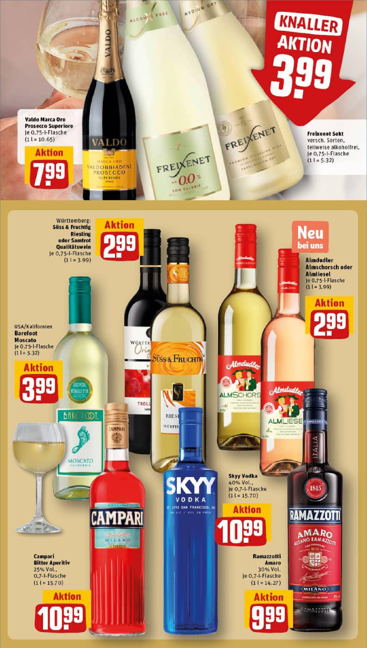 REWE Prospekt ab 17.08.2025 zum Blättern » Angebote | Seite: 19 | Produkte: Freixenet, Sekt, Prosecco, Vodka