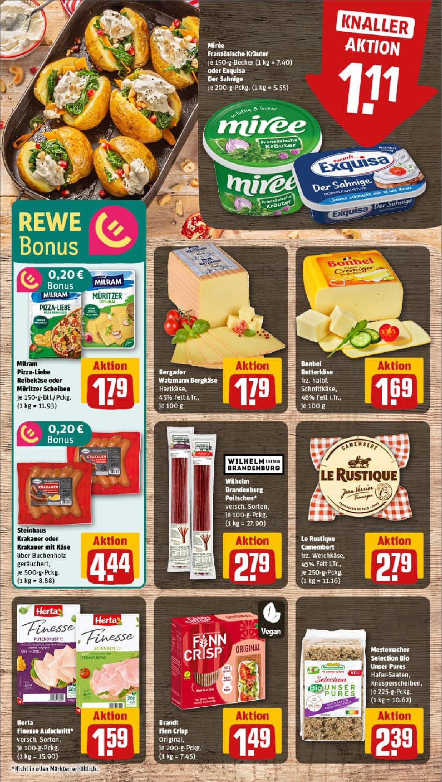 REWE Prospekt ab 17.08.2025 zum Blättern » Angebote | Seite: 9 | Produkte: Exquisa, Milram, Schinken, Herta finesse REWE Prospekt ab 17.08.2025 zum Blättern » Angebote | Seite: 9 | Produkte: Exquisa, Milram, Schinken, Herta finesse
