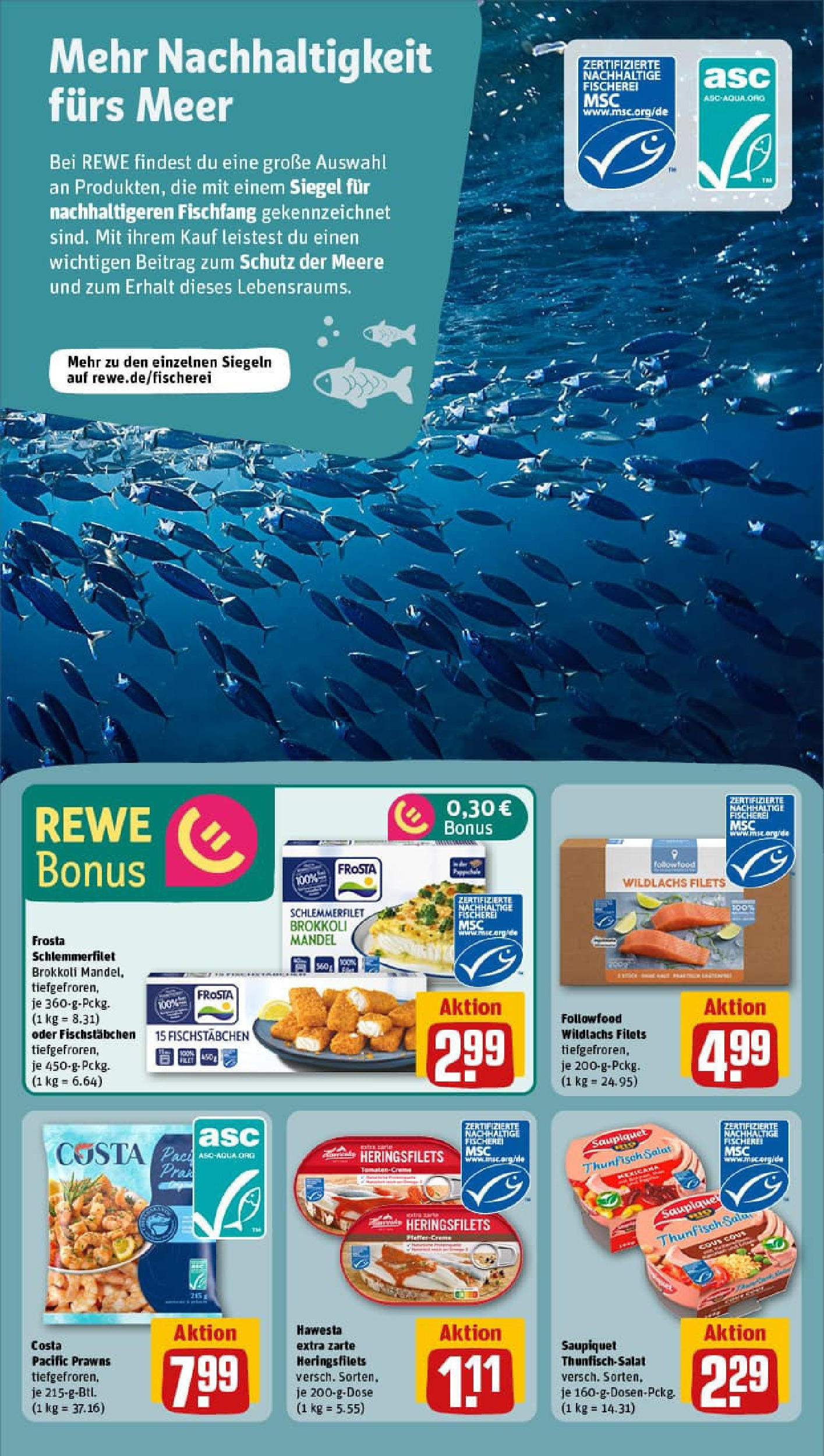 REWE Prospekt ab 17.08.2025 zum Blättern » Angebote | Seite: 14 | Produkte: Thunfisch, Creme, Frosta, Salat REWE Prospekt ab 17.08.2025 zum Blättern » Angebote | Seite: 14 | Produkte: Thunfisch, Creme, Frosta, Salat