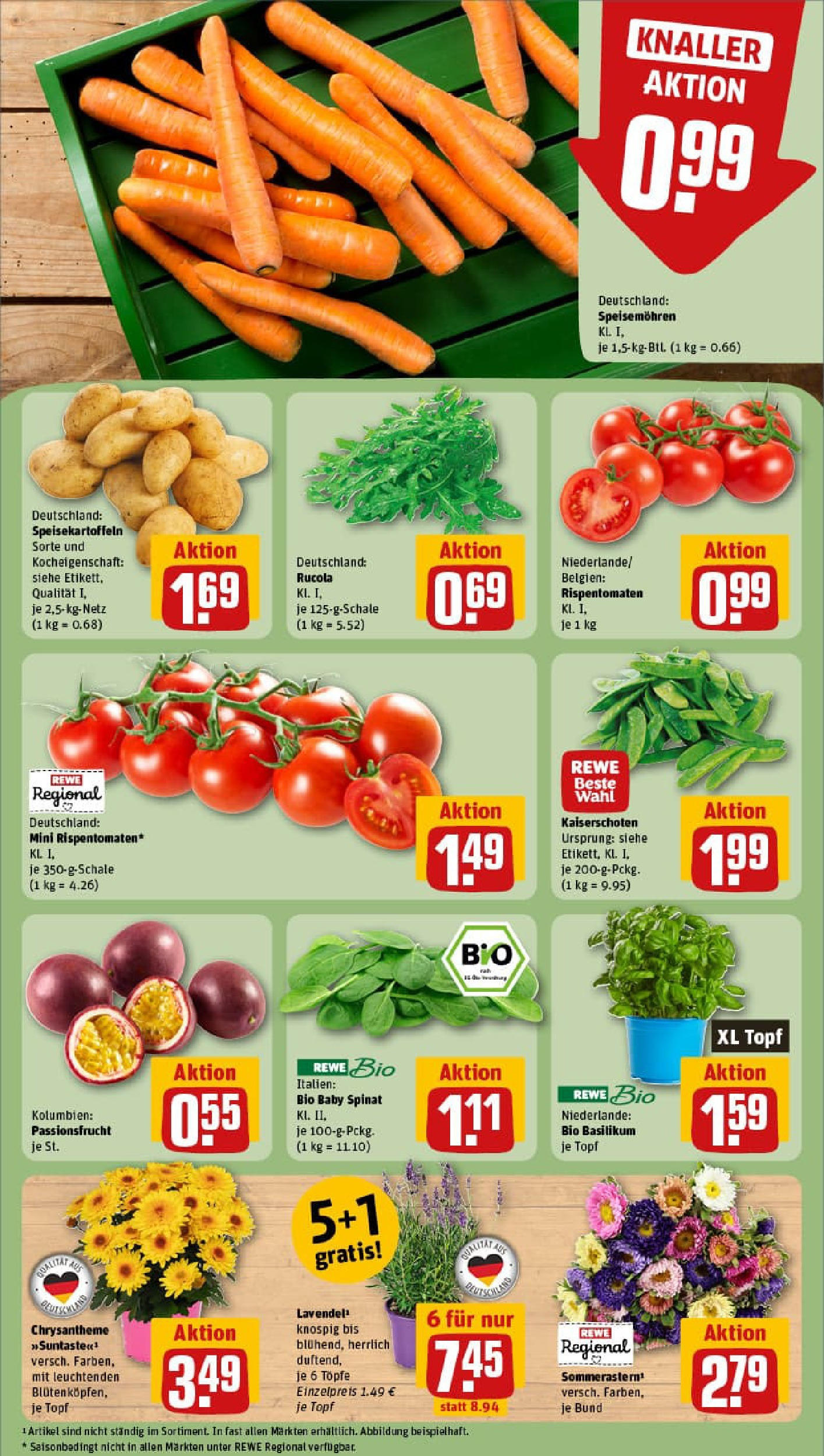 REWE Prospekt ab 17.08.2025 zum Blättern » Angebote | Seite: 7 | Produkte: Rucola, Lavendel