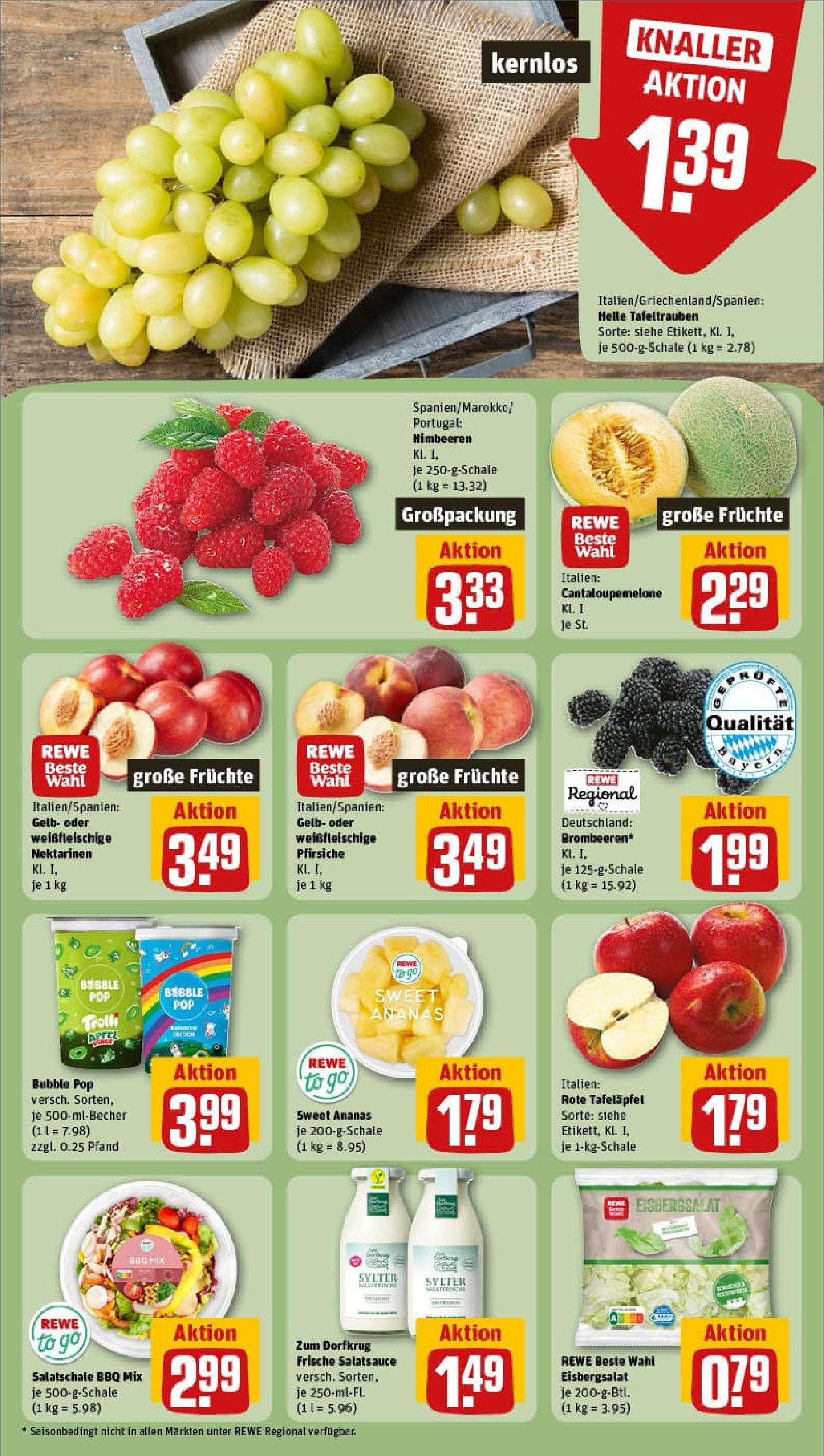 REWE Prospekt ab 17.08.2025 zum Blättern » Angebote | Seite: 6 | Produkte: Nektarinen, Dressing, Äpfel, Ananas REWE Prospekt ab 17.08.2025 zum Blättern » Angebote | Seite: 6 | Produkte: Nektarinen, Dressing, Äpfel, Ananas