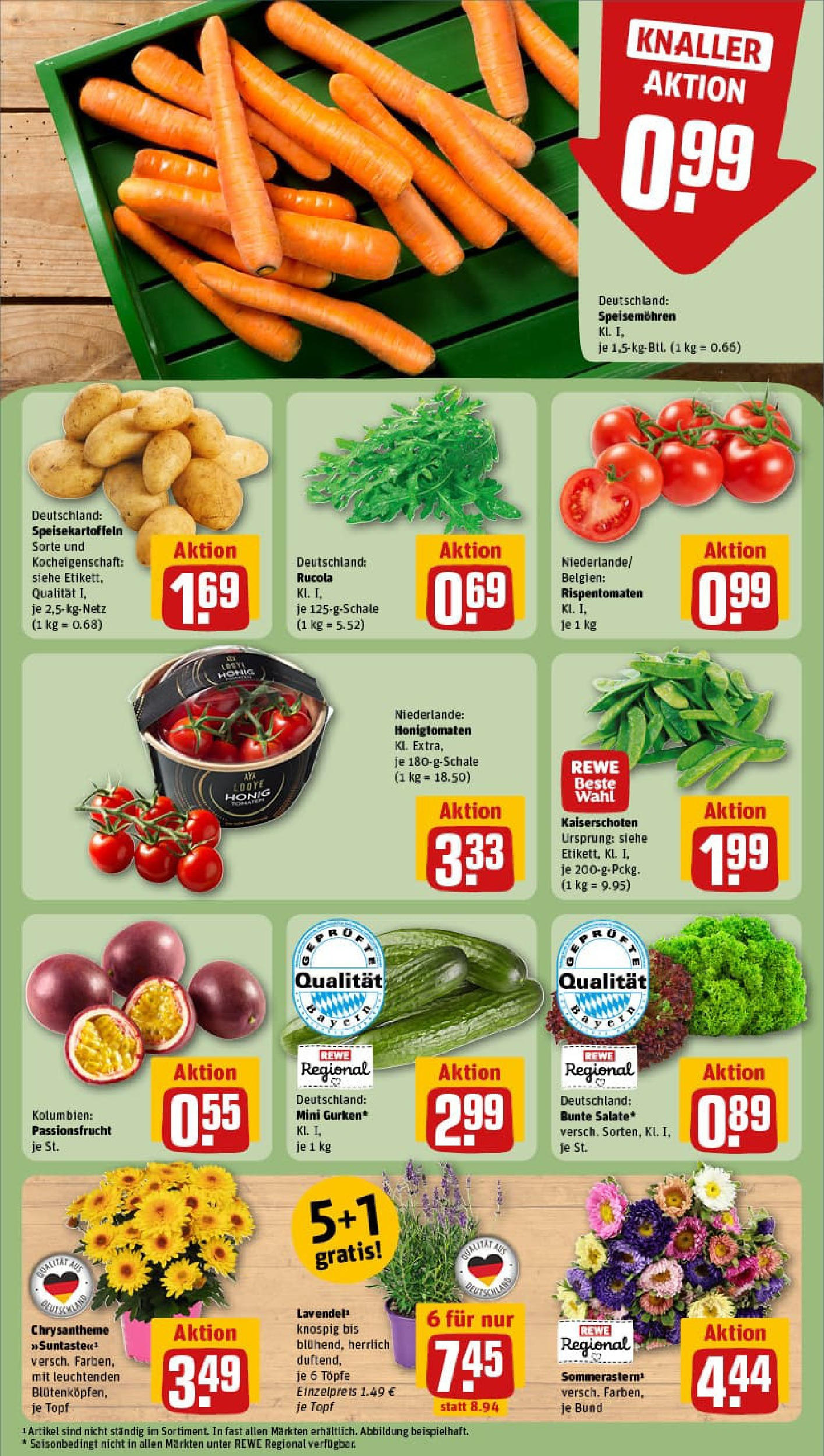 REWE Prospekt ab 17.08.2025 zum Blättern » Angebote | Seite: 7 | Produkte: Rucola, Lavendel, Gurken REWE Prospekt ab 17.08.2025 zum Blättern » Angebote | Seite: 7 | Produkte: Rucola, Lavendel, Gurken
